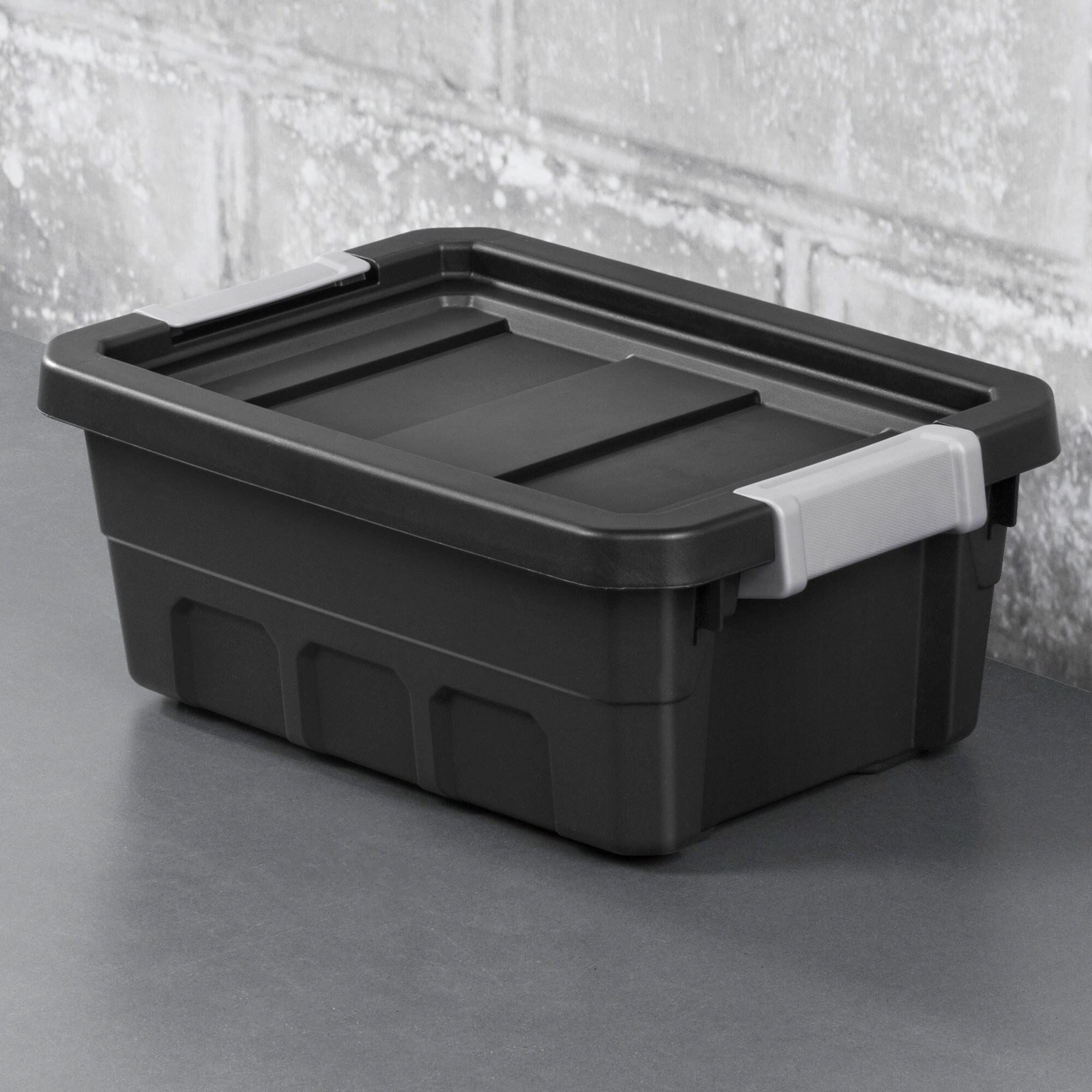 Sterilite 18 Gallon Tote Box Plastic, Gray 