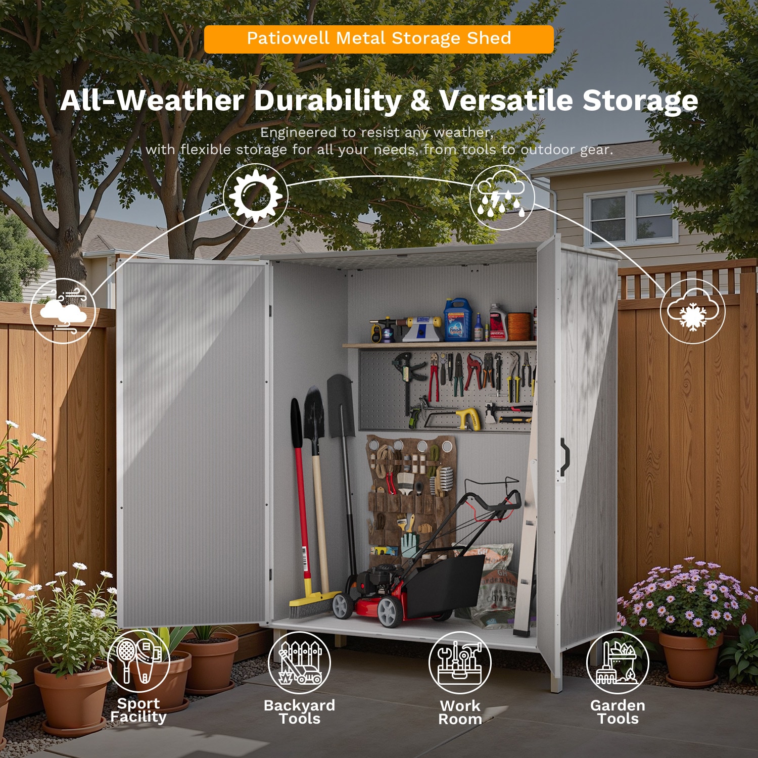 Patiowell WES-0590-L4 Vinyl-Resin-Storage-Buildings - View #4