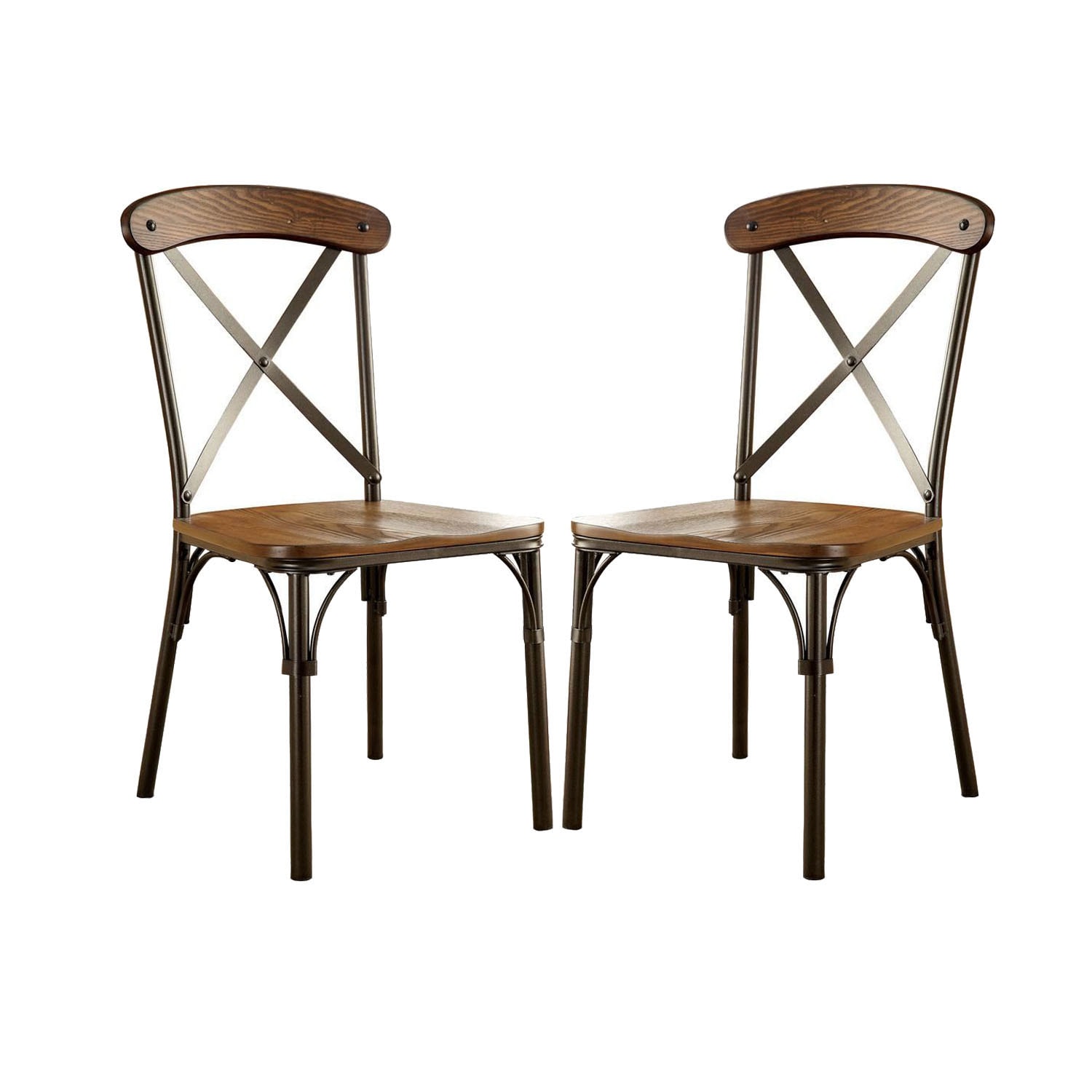 Simple Relax SR03CM3827SC-2PK Set of 2 Contemporary/Modern Dining Side Chair (Metal Frame)
