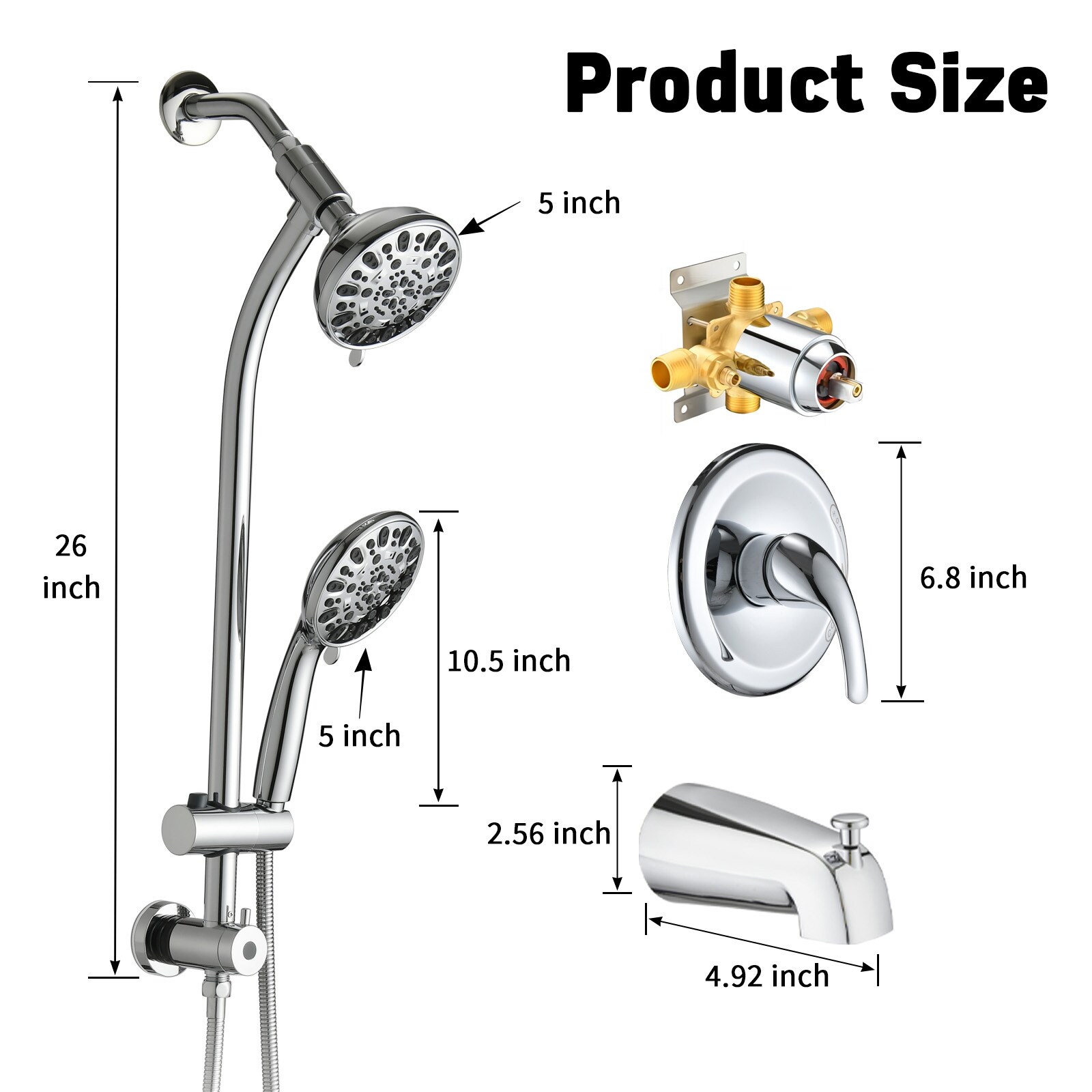 UCLIMAA UCAH437CH Showerhead-Bar-Panels - View #4