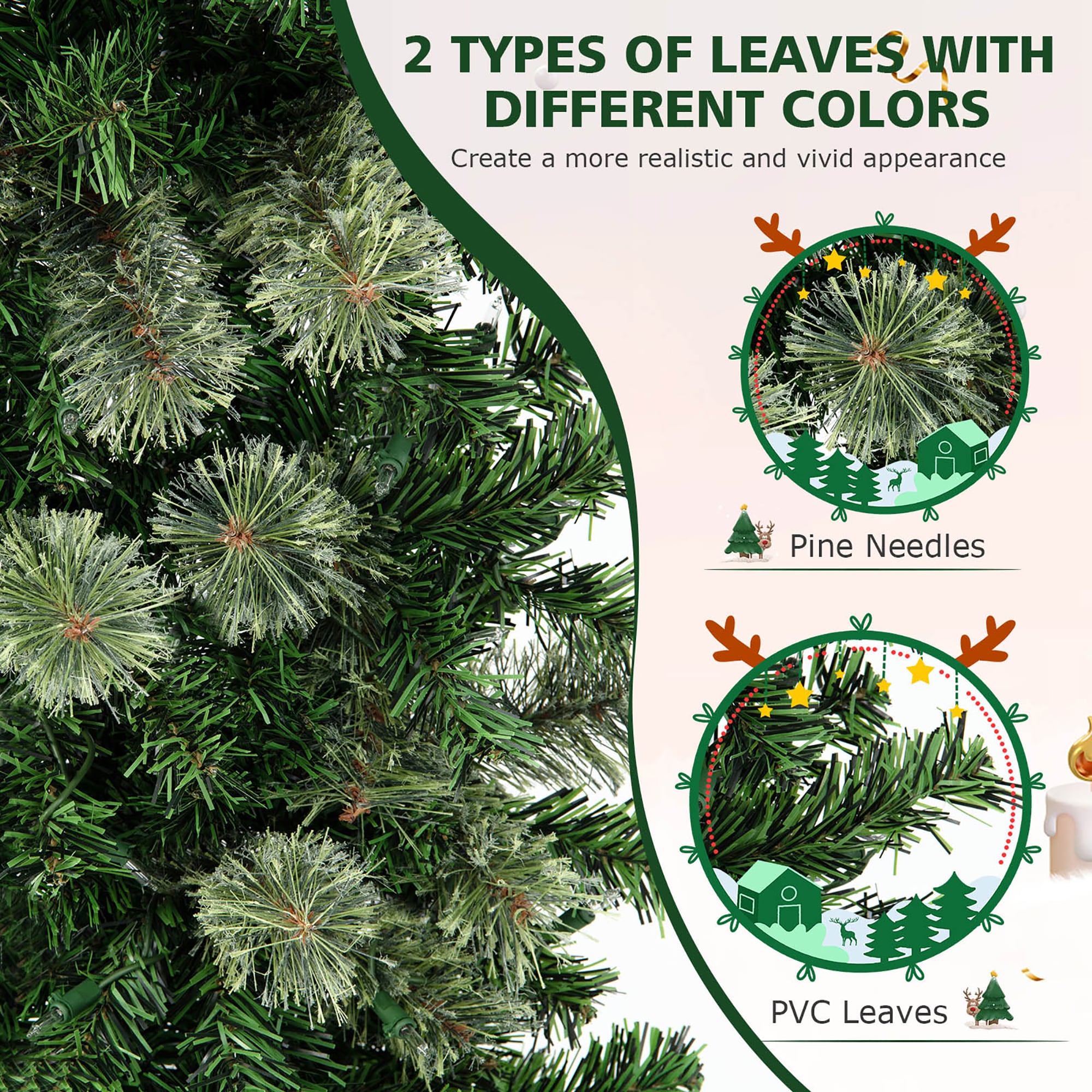 Costway CM24072US Artificial-Christmas-Trees - View #4