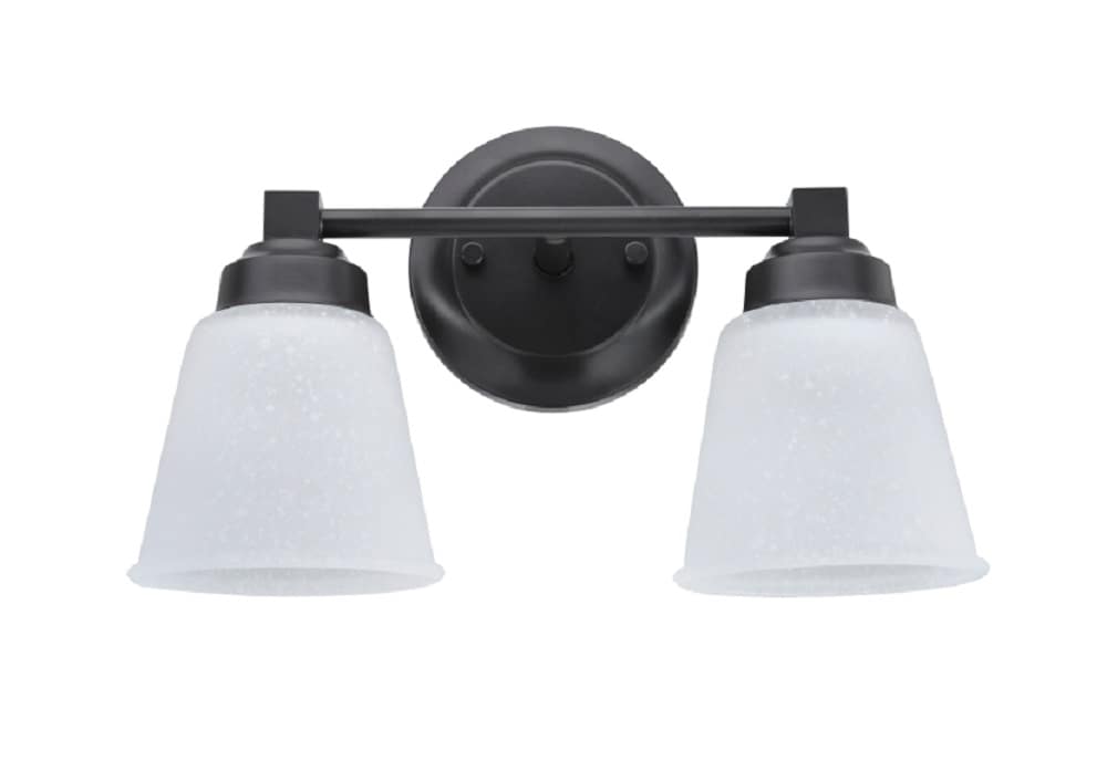 Aspen Creative Corporation 62069-2 13.125-in 2-Light Oil Rubbed Bronze Transitional Vanity Light