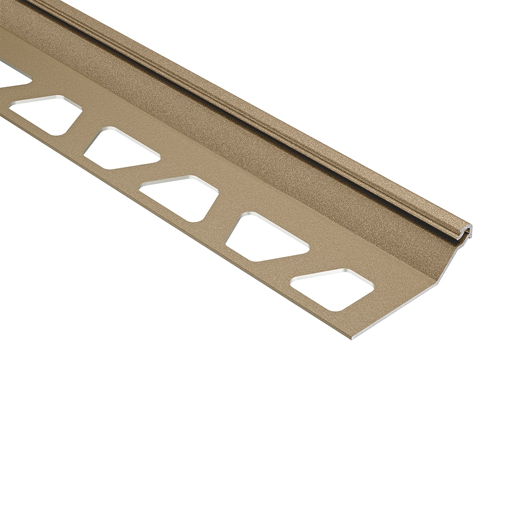 Schluter Systems FSQ110TSB Finec-SQ 0.438-in W x 98.5-in L Beige textured color-coated aluminum Aluminum Square edge Tile Edge Trim