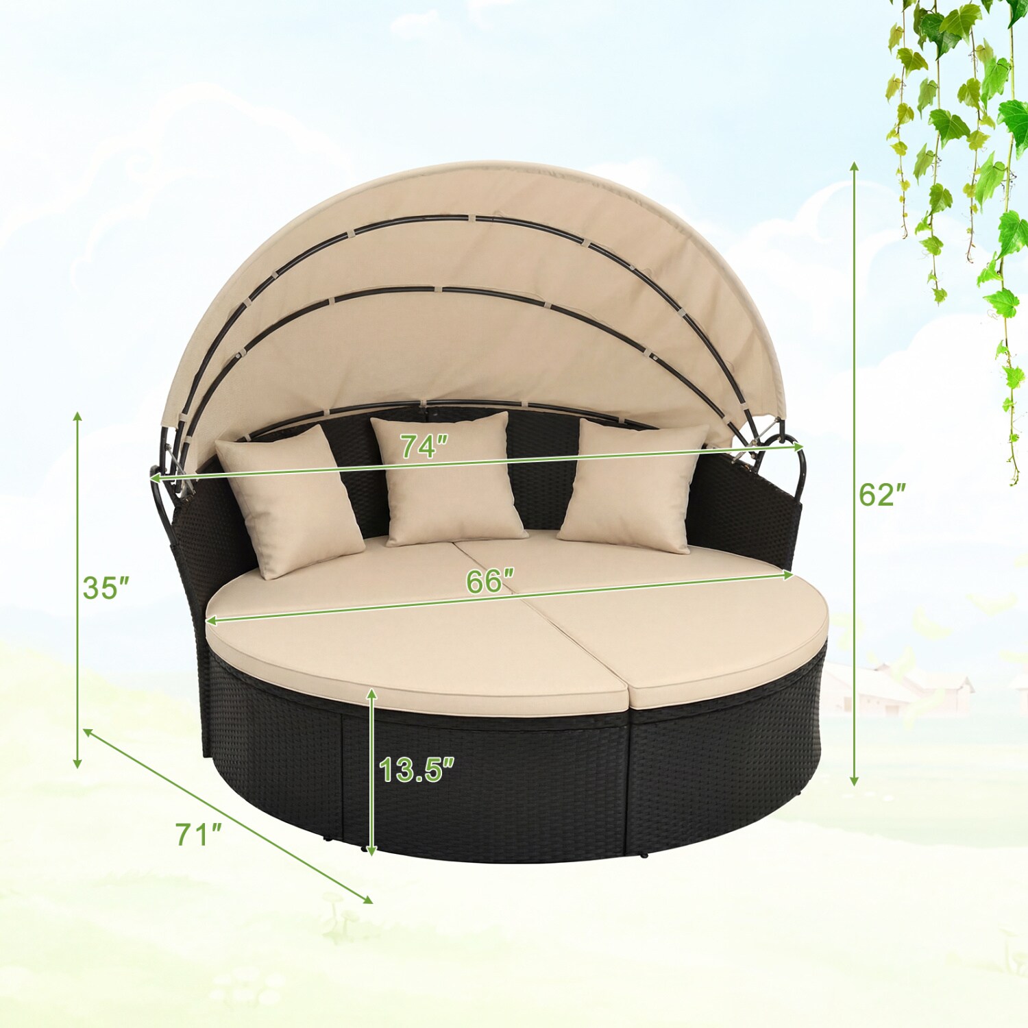 Slickblue D-CO-+NB23067WH Patio-Sofas-Daybeds - View #3