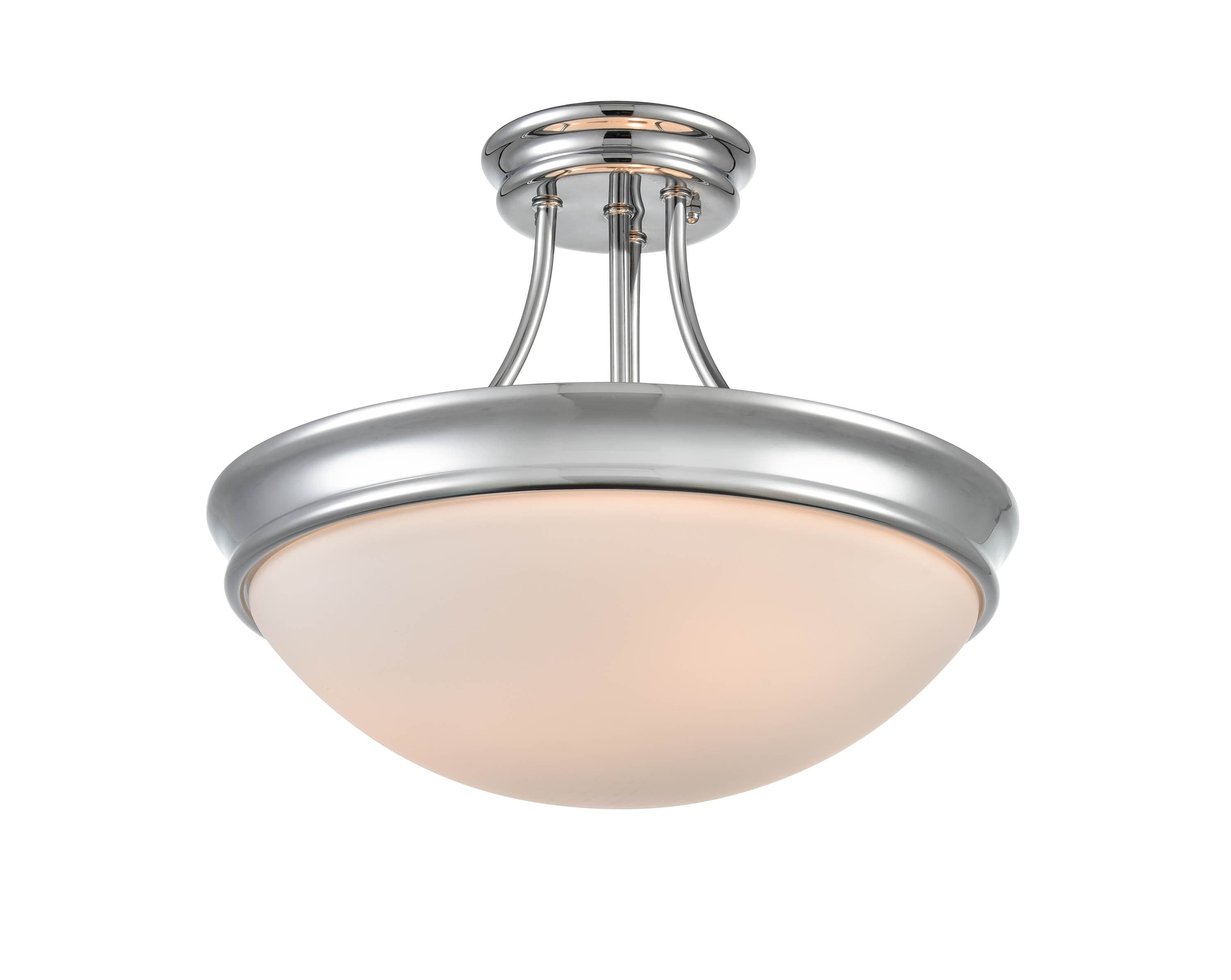 Millennium Lighting 5025-CH 3-Light Polished Chrome Led, Semi mount light