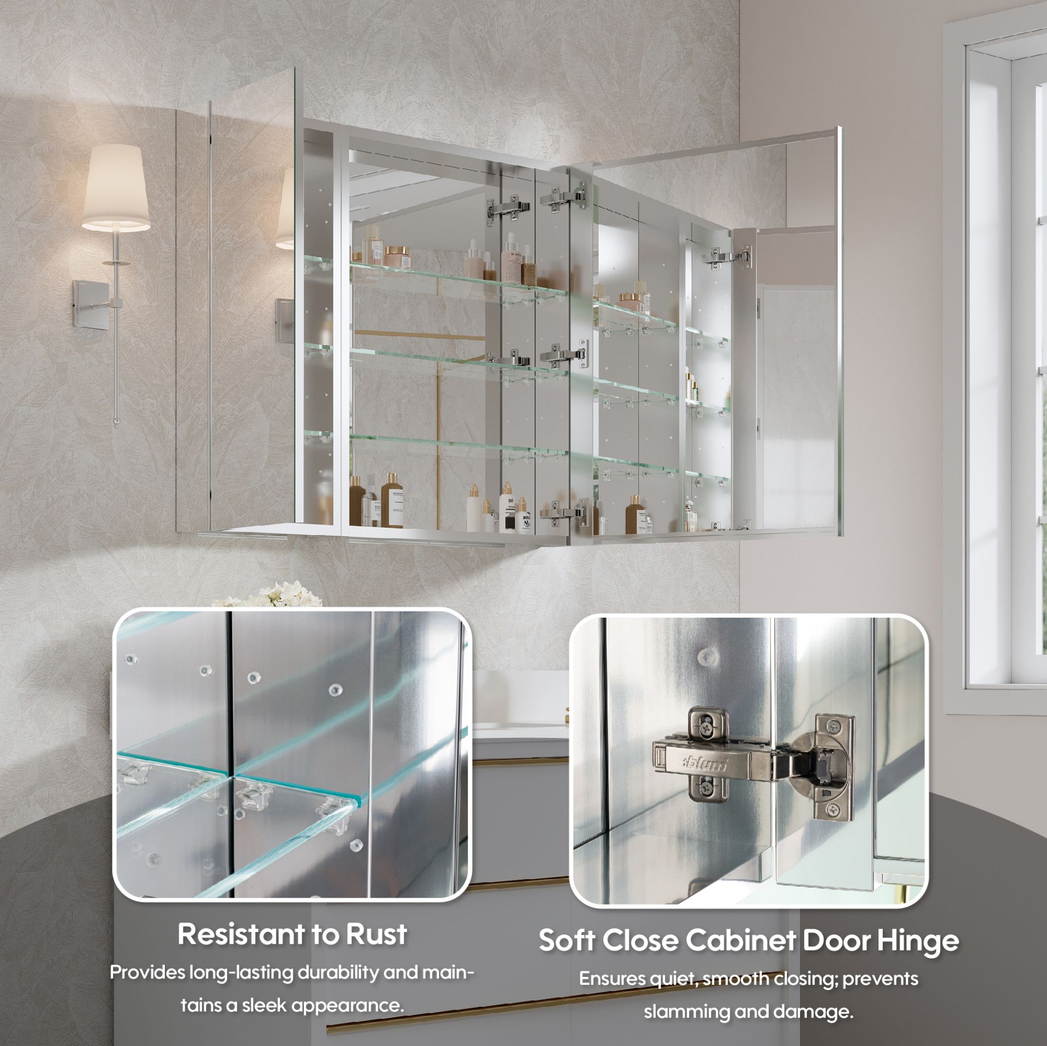 WELLFOR ROSA1224LR Bathroom-Medicine-Cabinets - View #11
