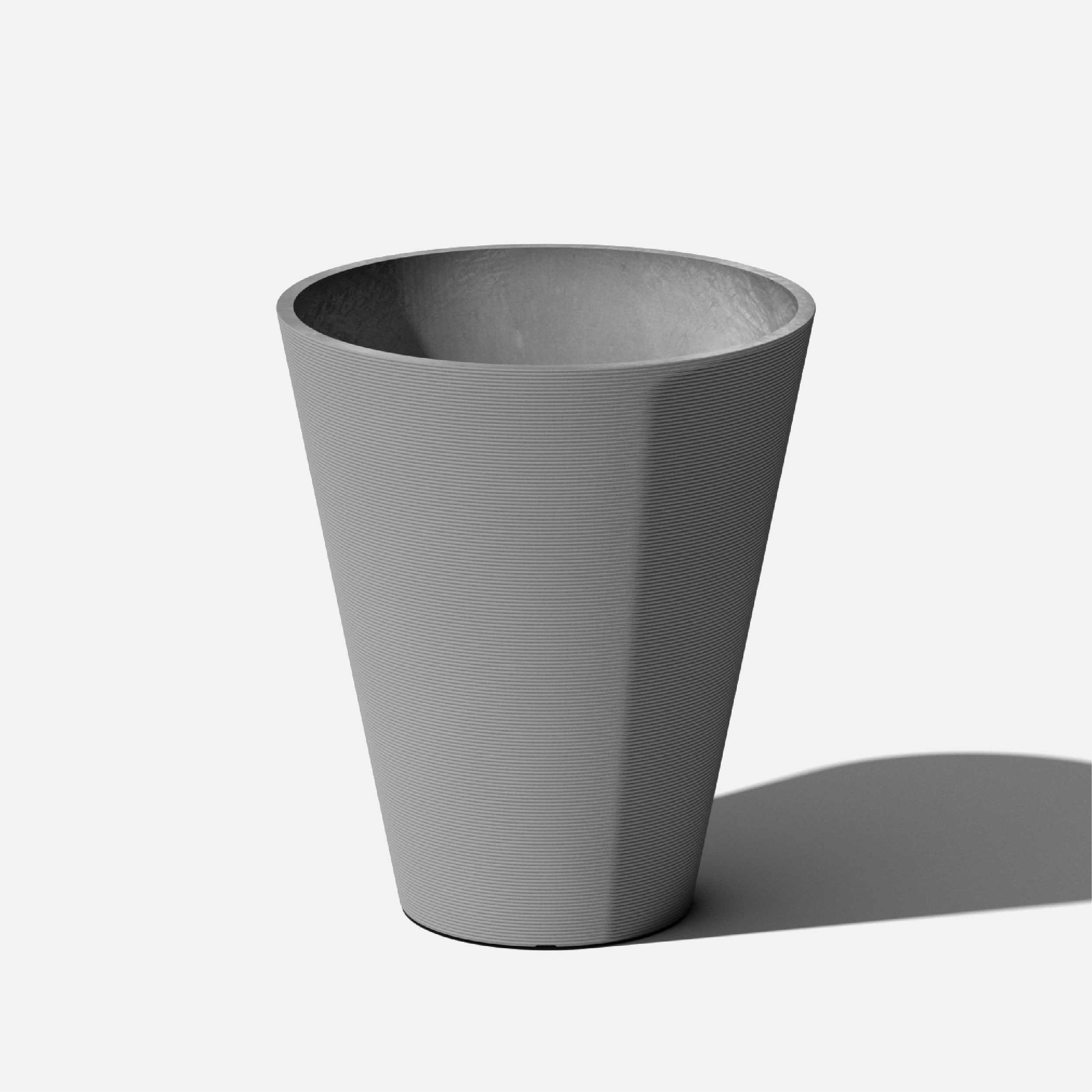 Veradek Kobo Round Planter - Black - 18 in.