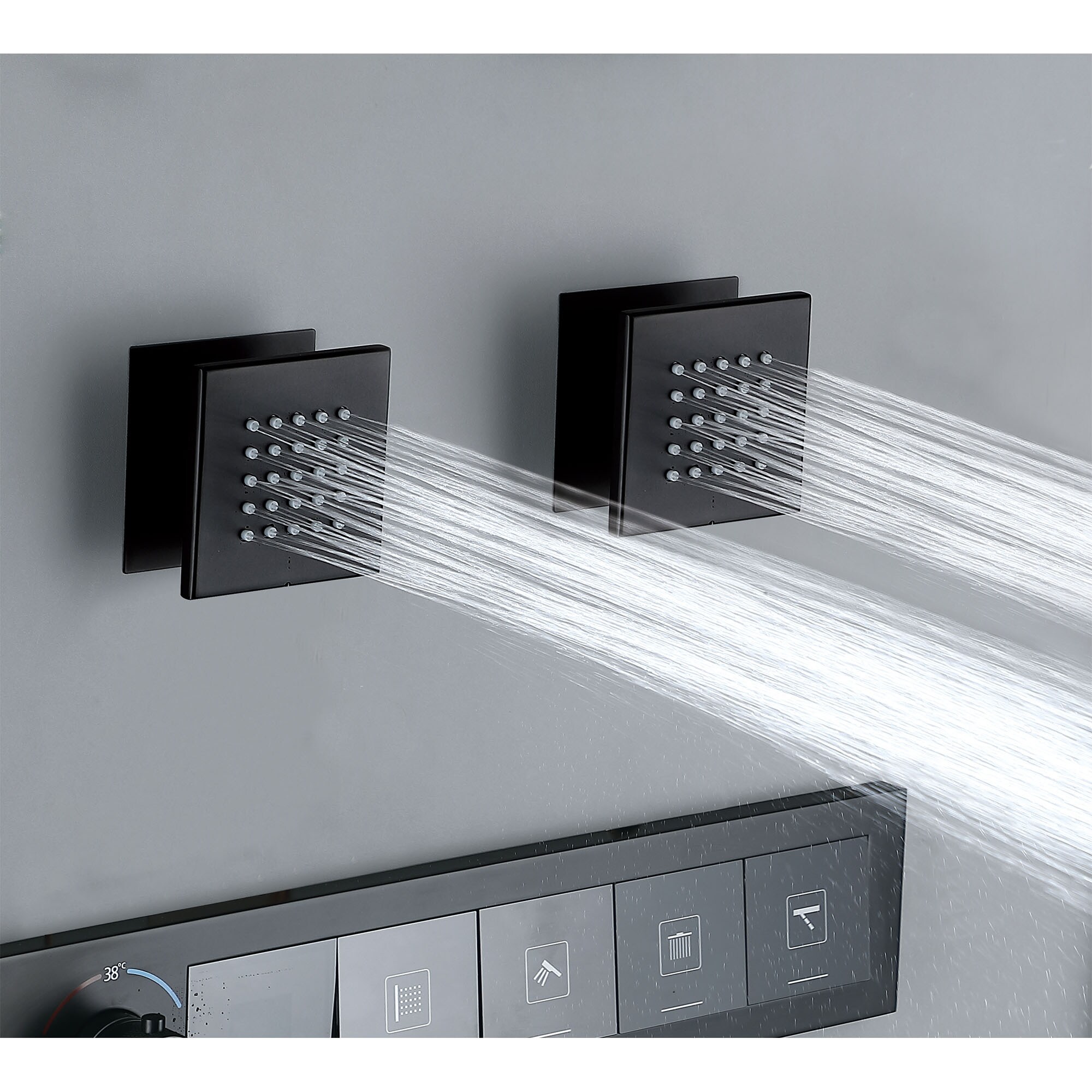 WELLFOR WB-85045-MB Showerhead-Bar-Panels - View #6