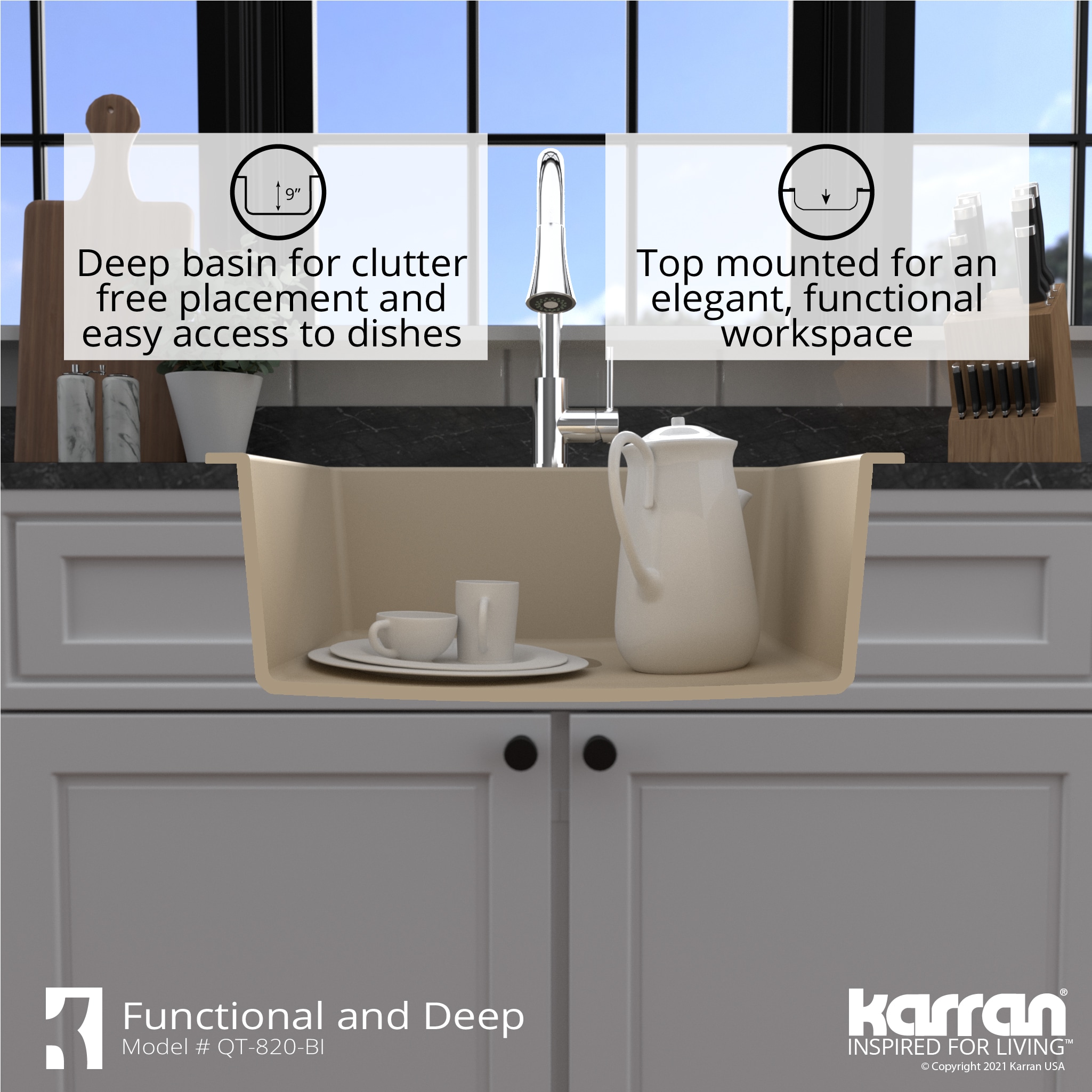Karran QT-820-BI-PK1 Kitchen-Sinks - View #10