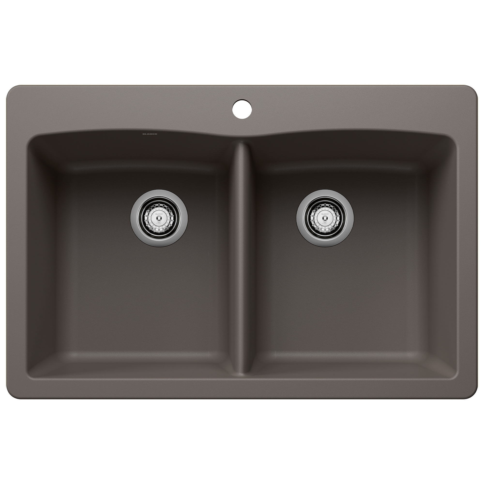 BLANCO 443104 Diamond Drop-in or undermount 33.0-in x 22.0-in Granite Double equal bowl 1-Hole Kitchen Sink