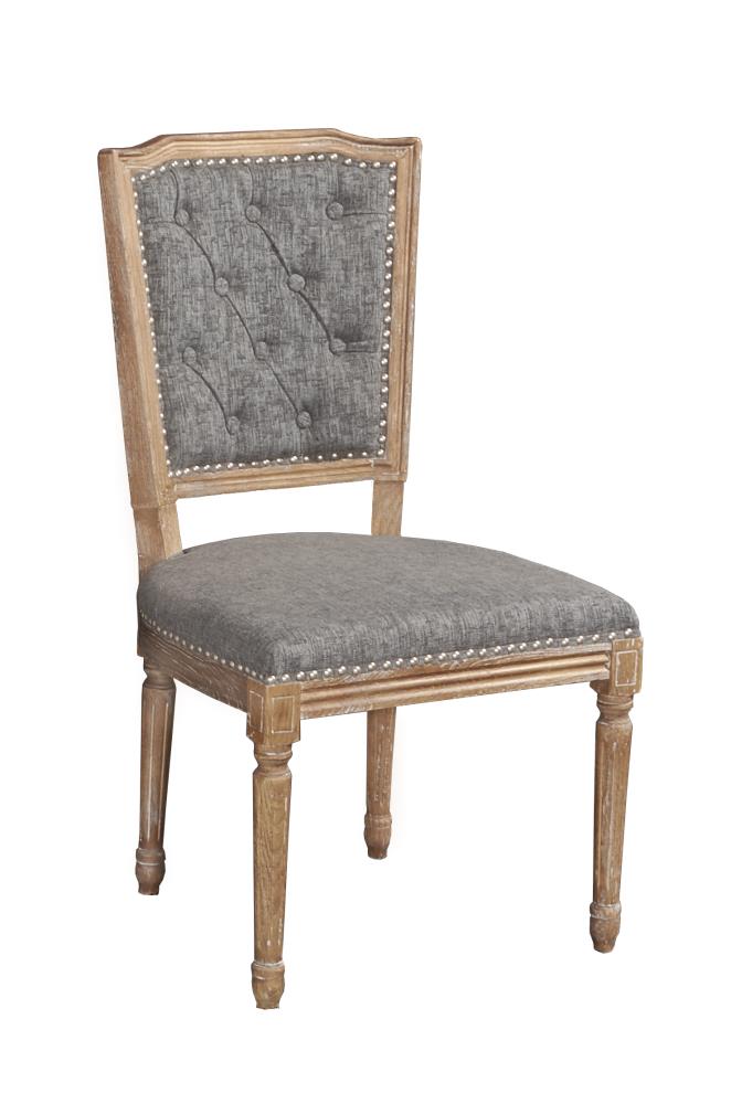 Linon Avalon Cotton Upholstered Side Chair Wood Frame At Lowes Com   14701809 