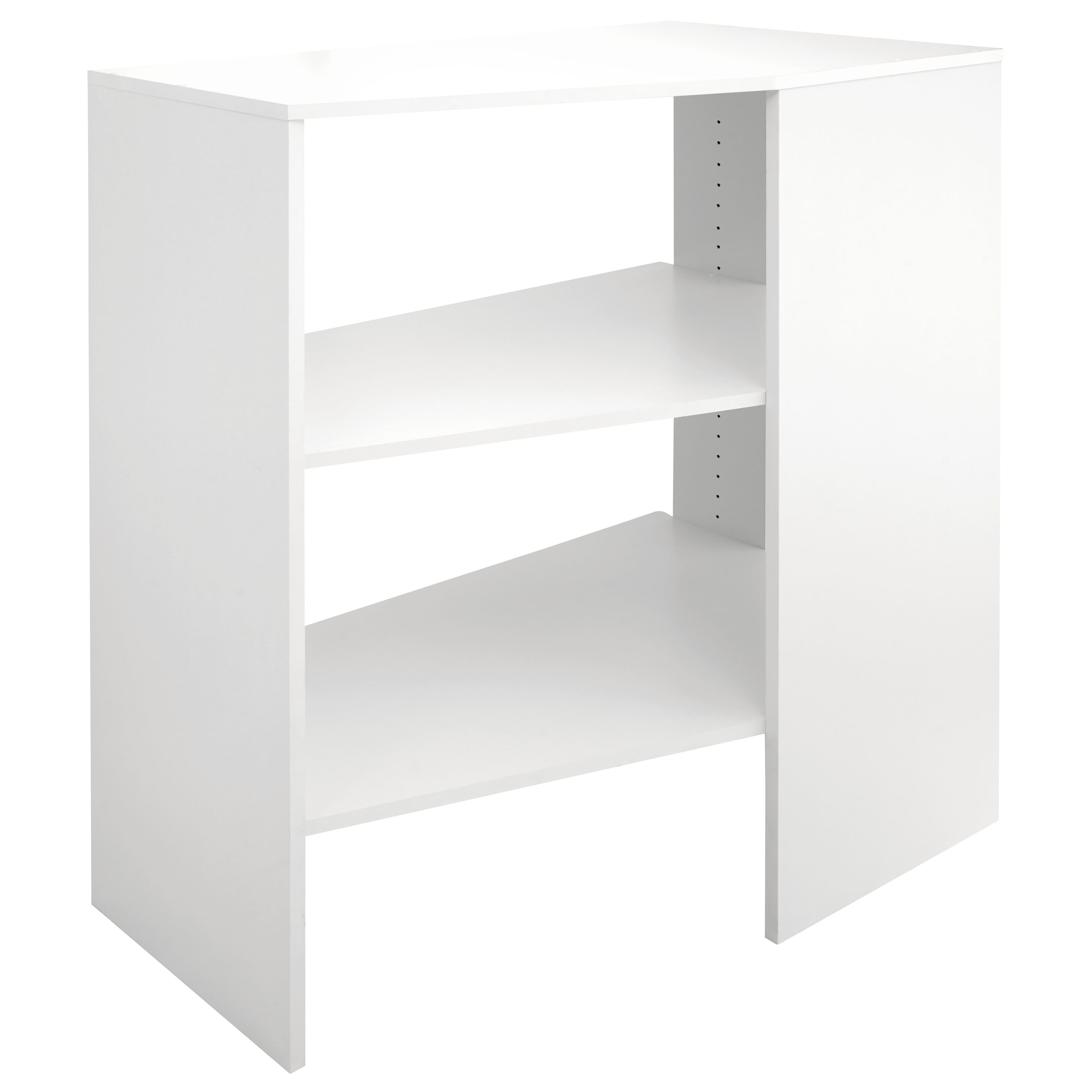 ClosetMaid BrightWood 31.75-in W x 19.67-in D White Solid Shelving Wood Closet Corner Shelf (3 Shelves)