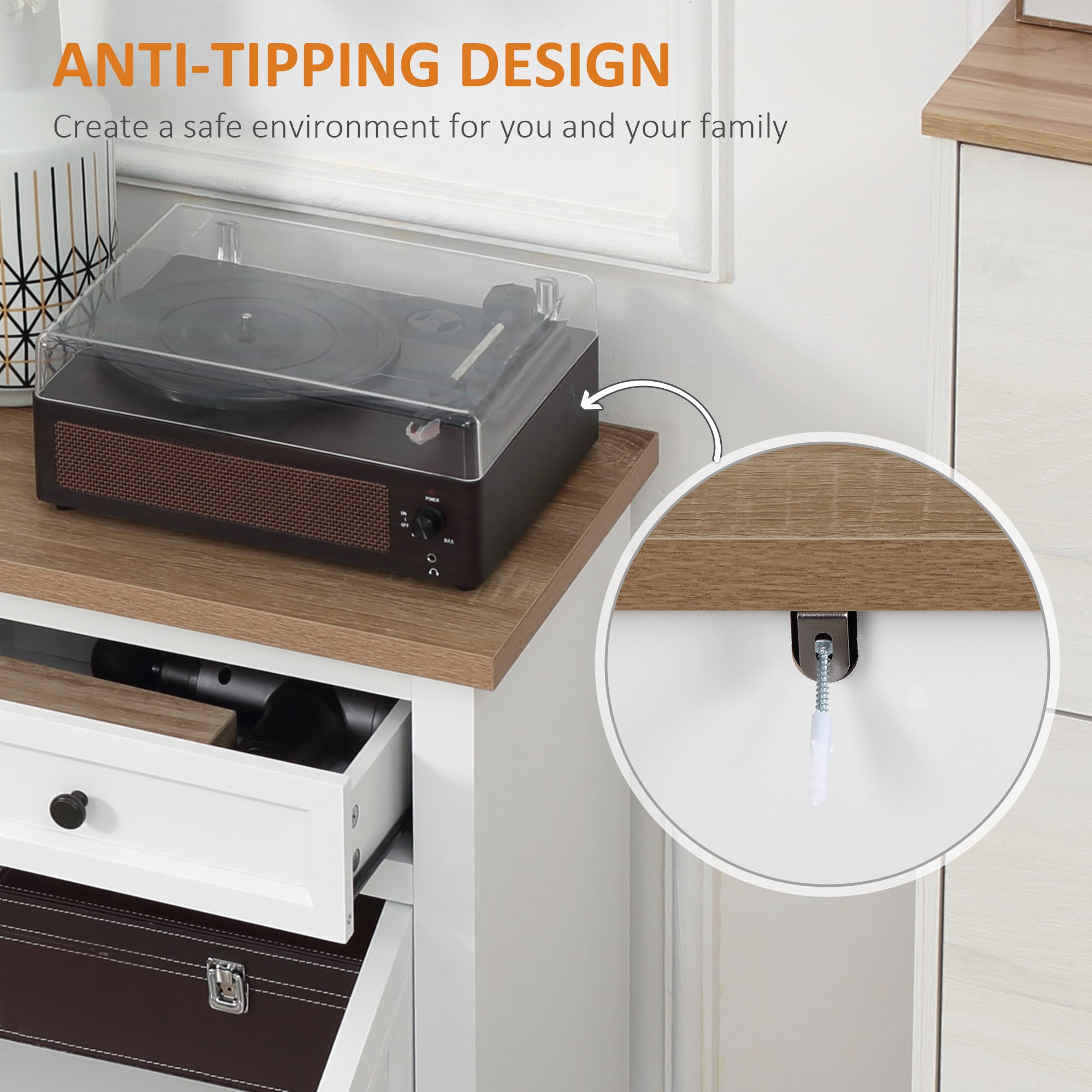 HomCom 838-303V00WT Cabinets-Kitchen - View #8