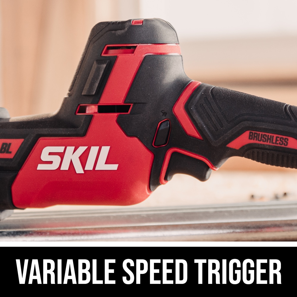 SKIL PWR CORE 20-volt Variable Speed Brushless Cordless Reciprocating Saw Charger Included and Battery Included) in the Reciprocating Saws department  at
