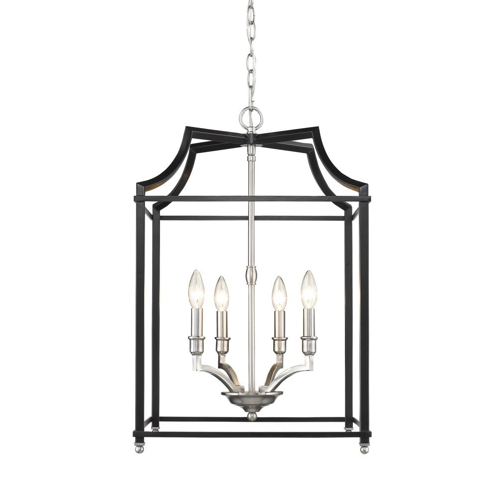 Golden Lighting Leighton Pewter Transitional Lantern Pendant Light