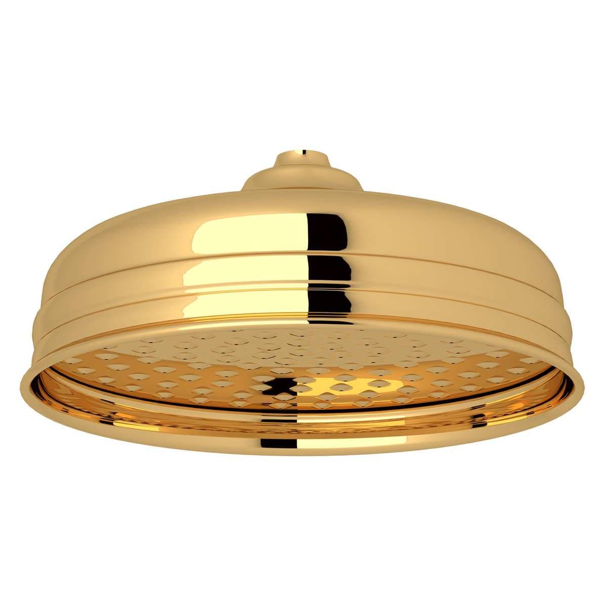 Rohl U.5205EG Perrin and Rowe 8 inch 1.8 GPM Single Function Wall Mount Round Shower Head in English Gold