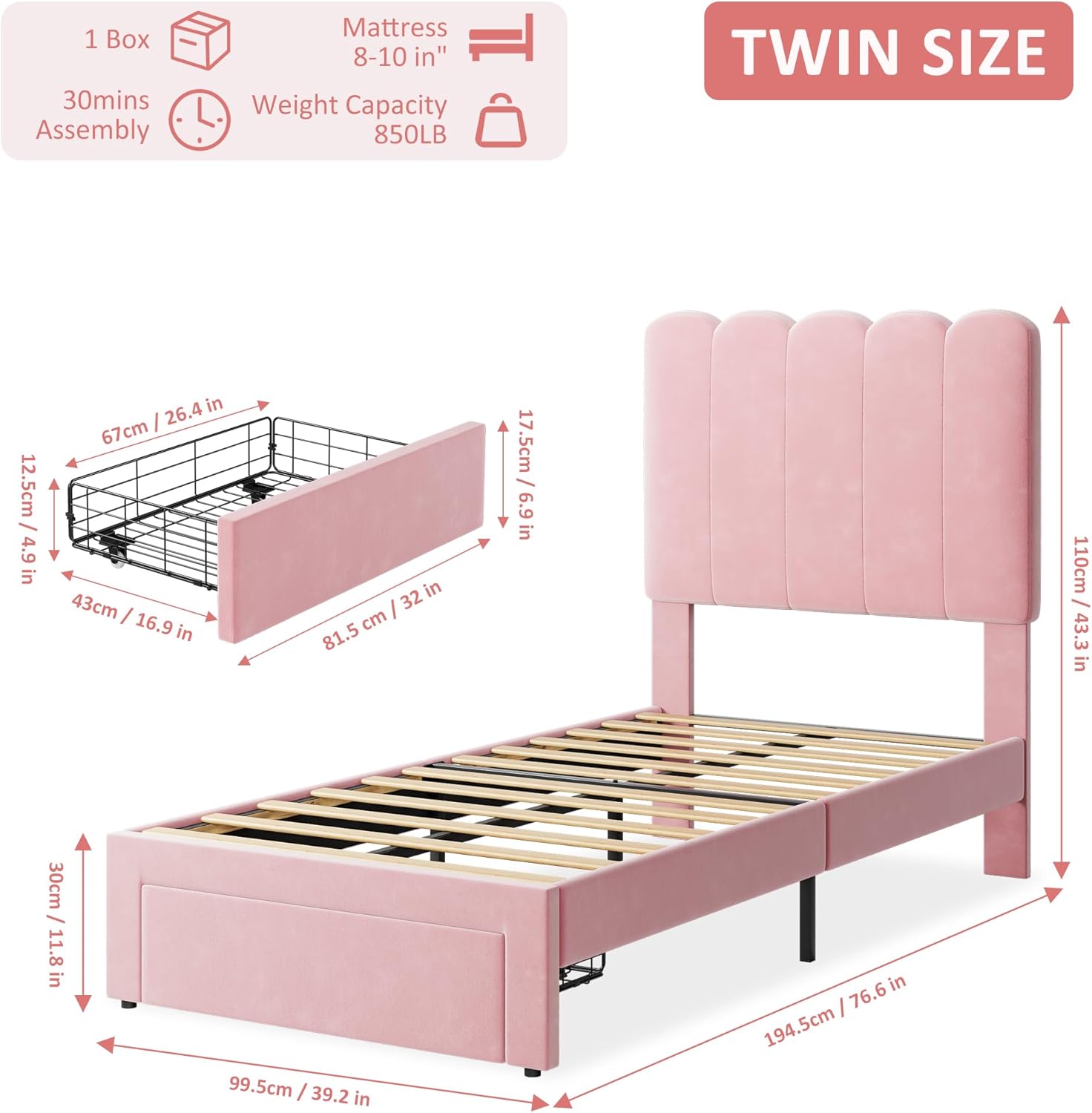 Qeetex LHF-BED-PHO-33LXGGAY beds - View #2