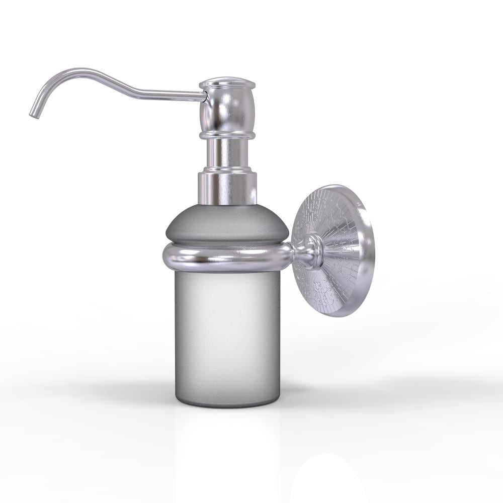 Allied Brass MC-60-SCH Monte Carlo Satin Chrome 5-oz. Capacity Wall-mount Soap and Lotion Dispenser