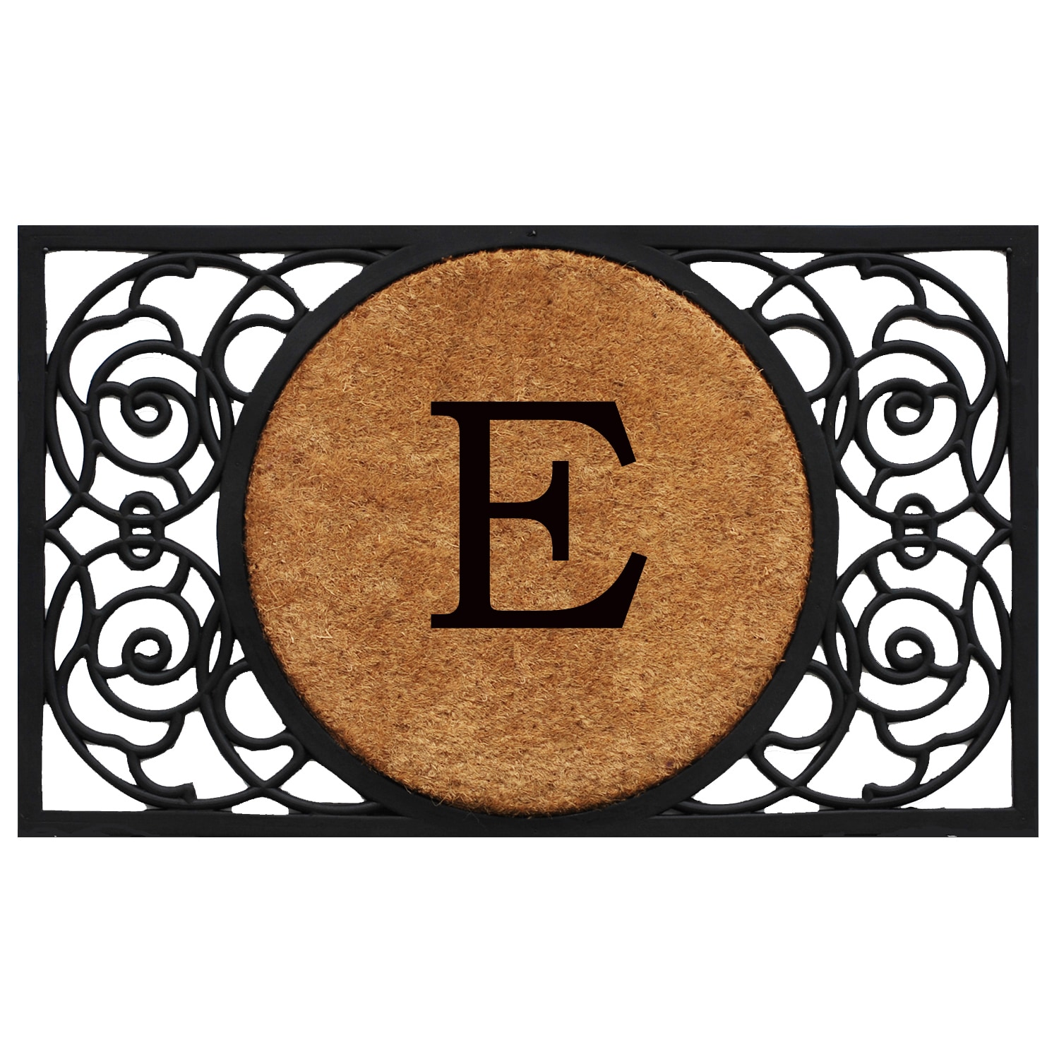 Callowaymills 180031830E 2-ft x 3-ft Natural/Black Coir/Rubber Rectangular Indoor or outdoor Door mat