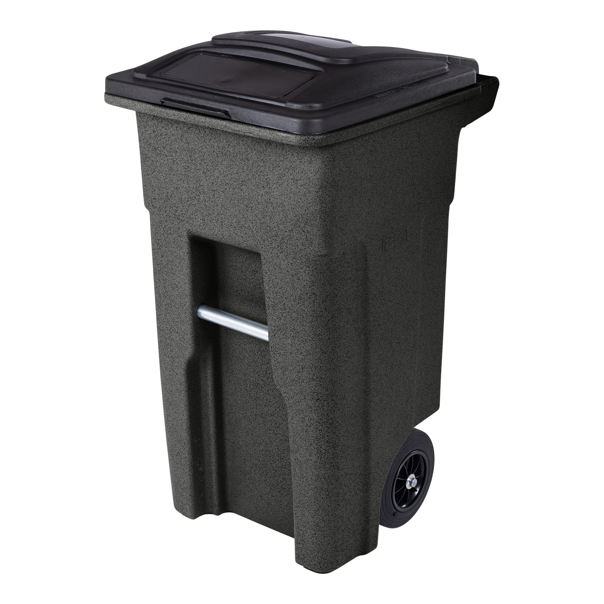 Toter 32- Gallons Blackstone Plastic Wheeled Trash Can with Lid Outdoor in  the Trash Cans department at