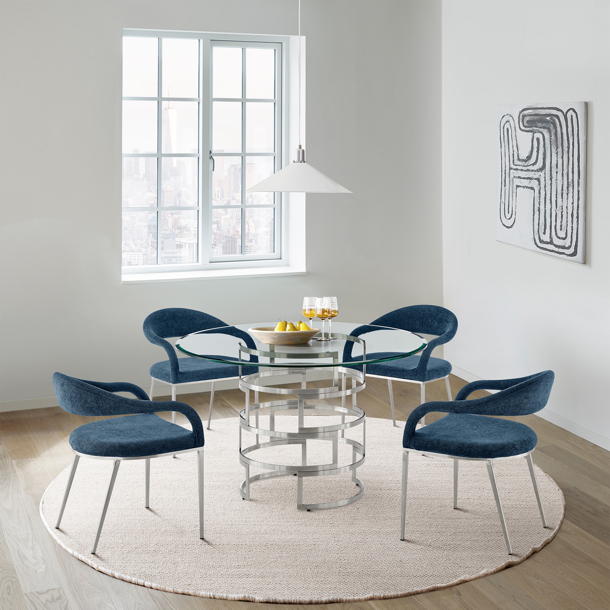 Armen Living LCMOSIBSBLU Dining-Chairs - View #11