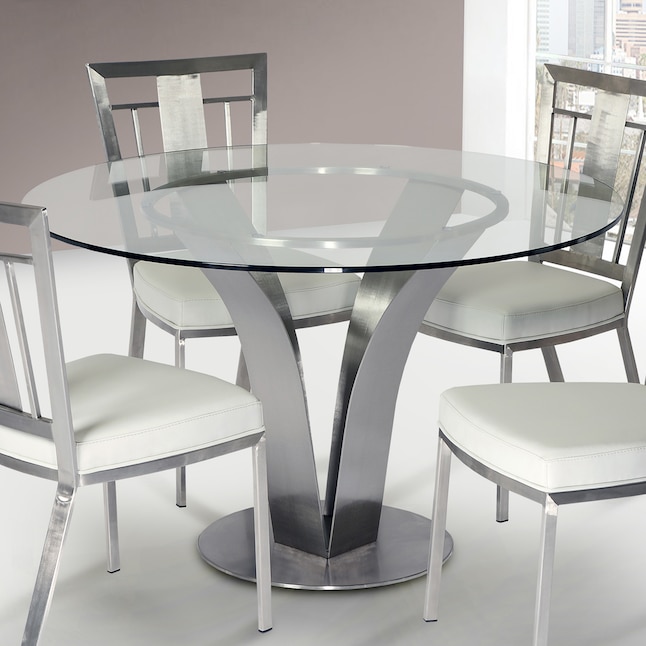 Modern Dining Table Glass Top, Round Table Somerset West 31