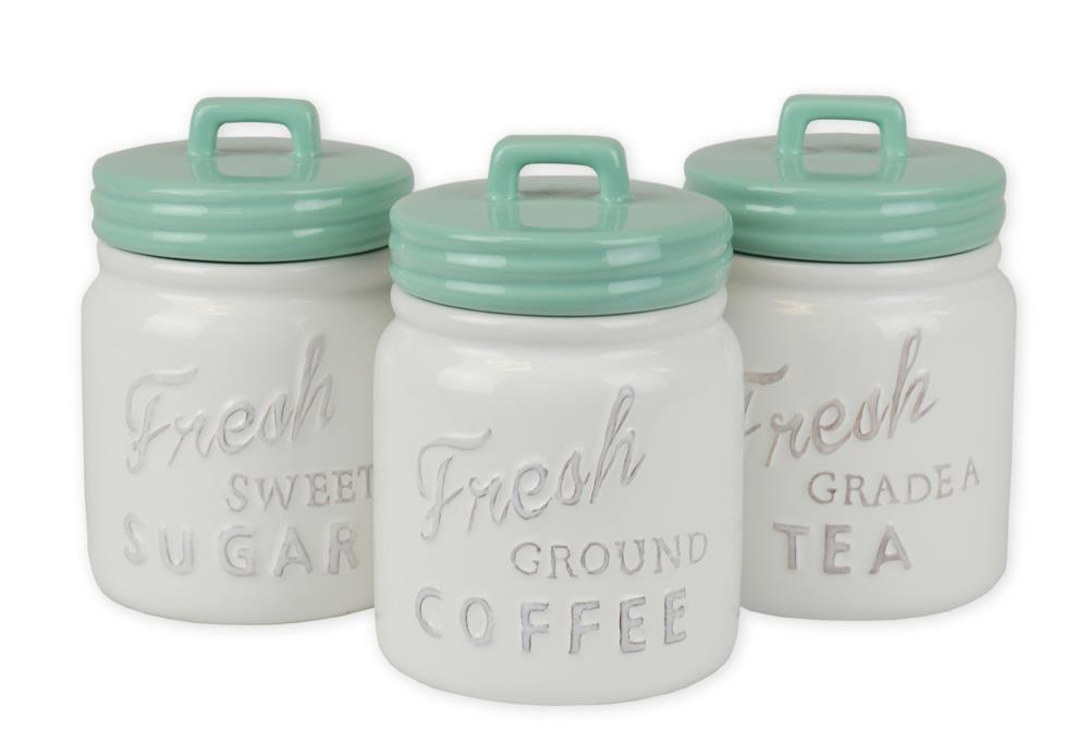 Set Of 3 Retro Glass Sweet Storage Jar Tea Coffee Canister Party Favour Airtight 