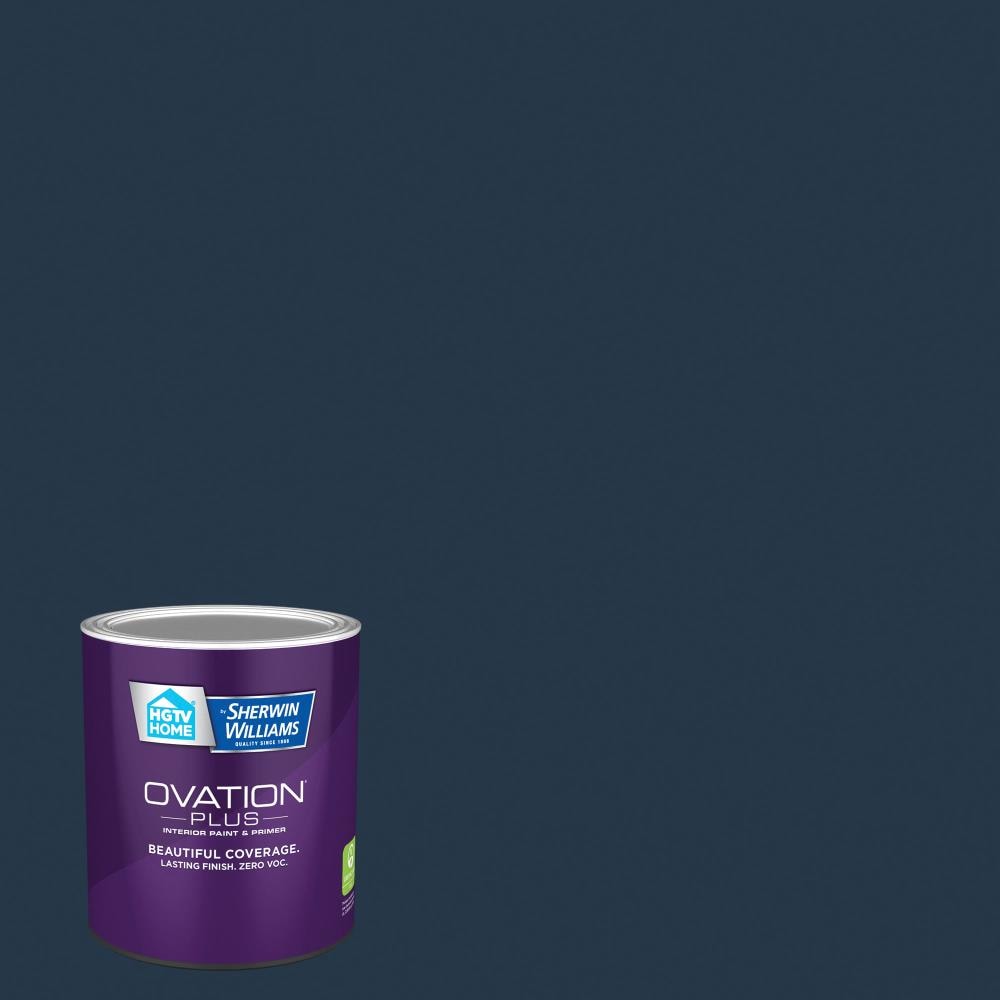 HGTV HOME by Sherwin-Williams 4010-4-2557203 Ovation Plus Eggshell Indigo Streamer 4010-4 Latex Interior Paint Paint + Primer ( 1-quart )