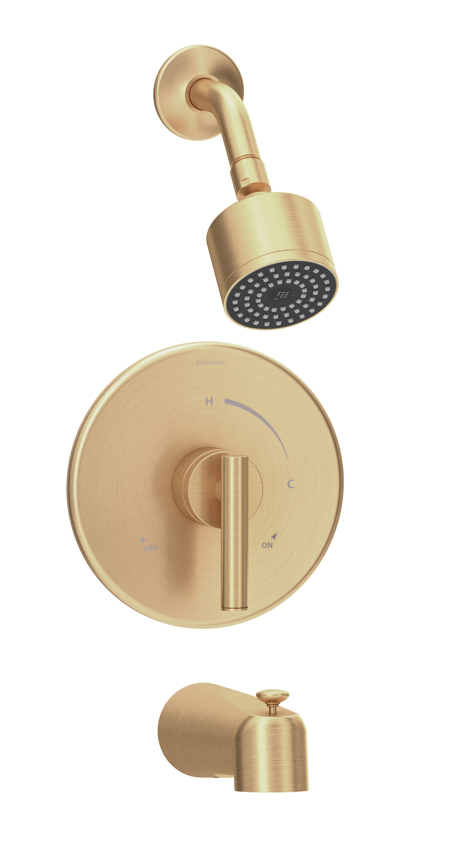 Symmons 3502CYLBBBZ1.5TRM Dia Brushed Bronze 1-handle Single function 3-Inches Round Bathtub and shower Faucet