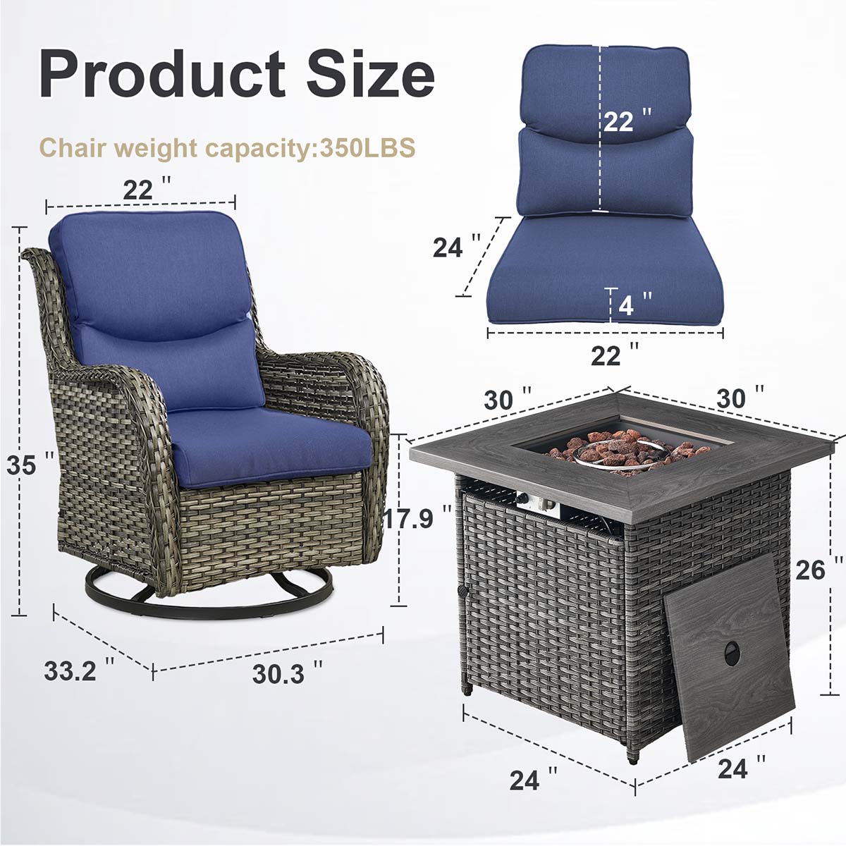 Rilyson FS099024XLX2-1 Patio-Conversation-Sets - View #11