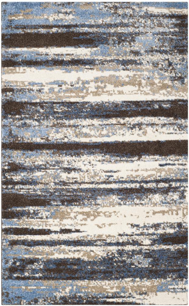 Abstract Multicolor Shag Synthetic Area Rug 6' x 9'
