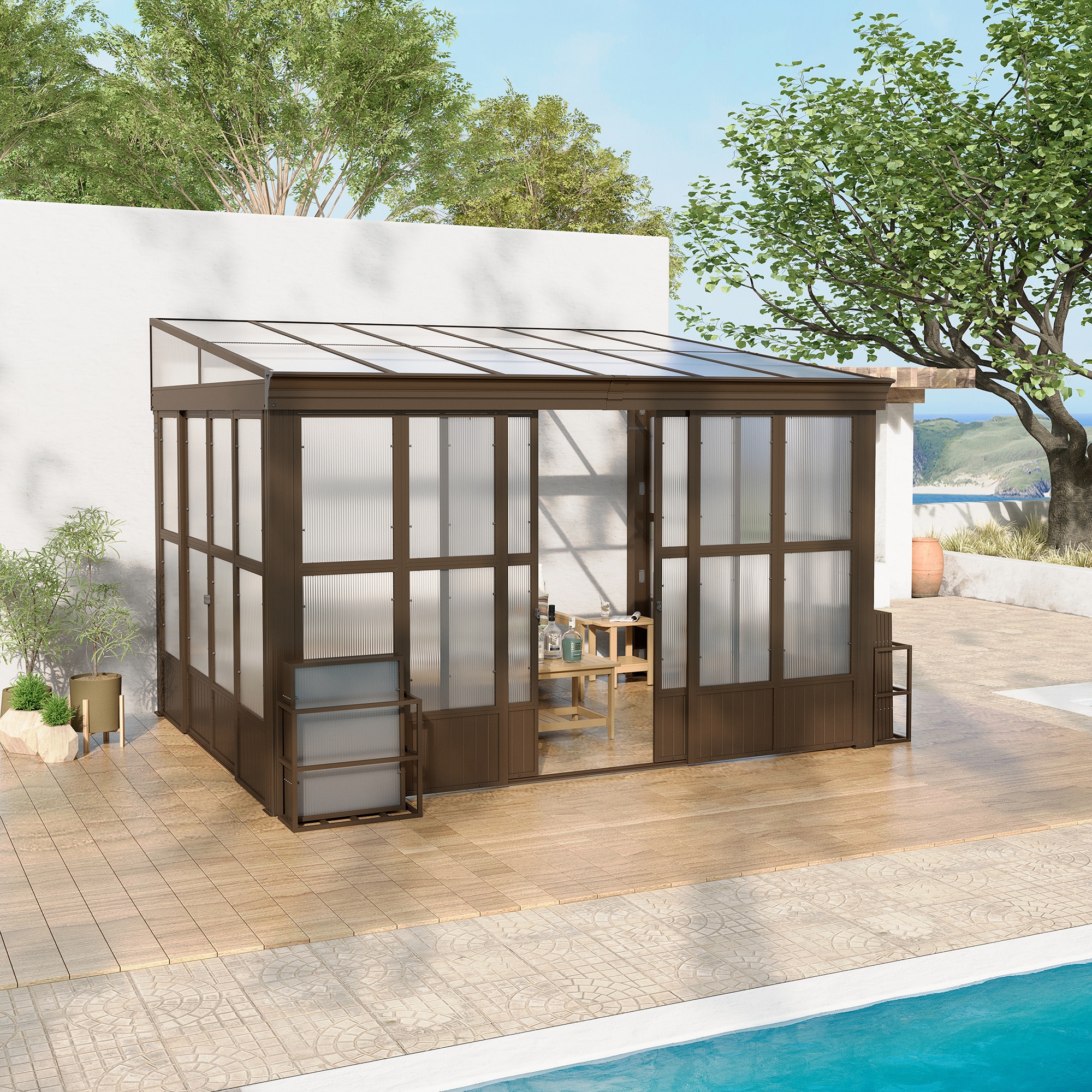 Clihome CL-LGFP1647 Wood-Resin-Gazebos - View #4
