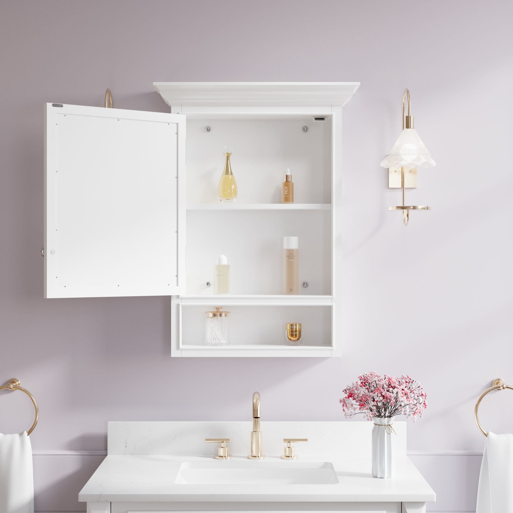 WELLFOR J2432MCL-WT Bathroom-Medicine-Cabinets - View #4