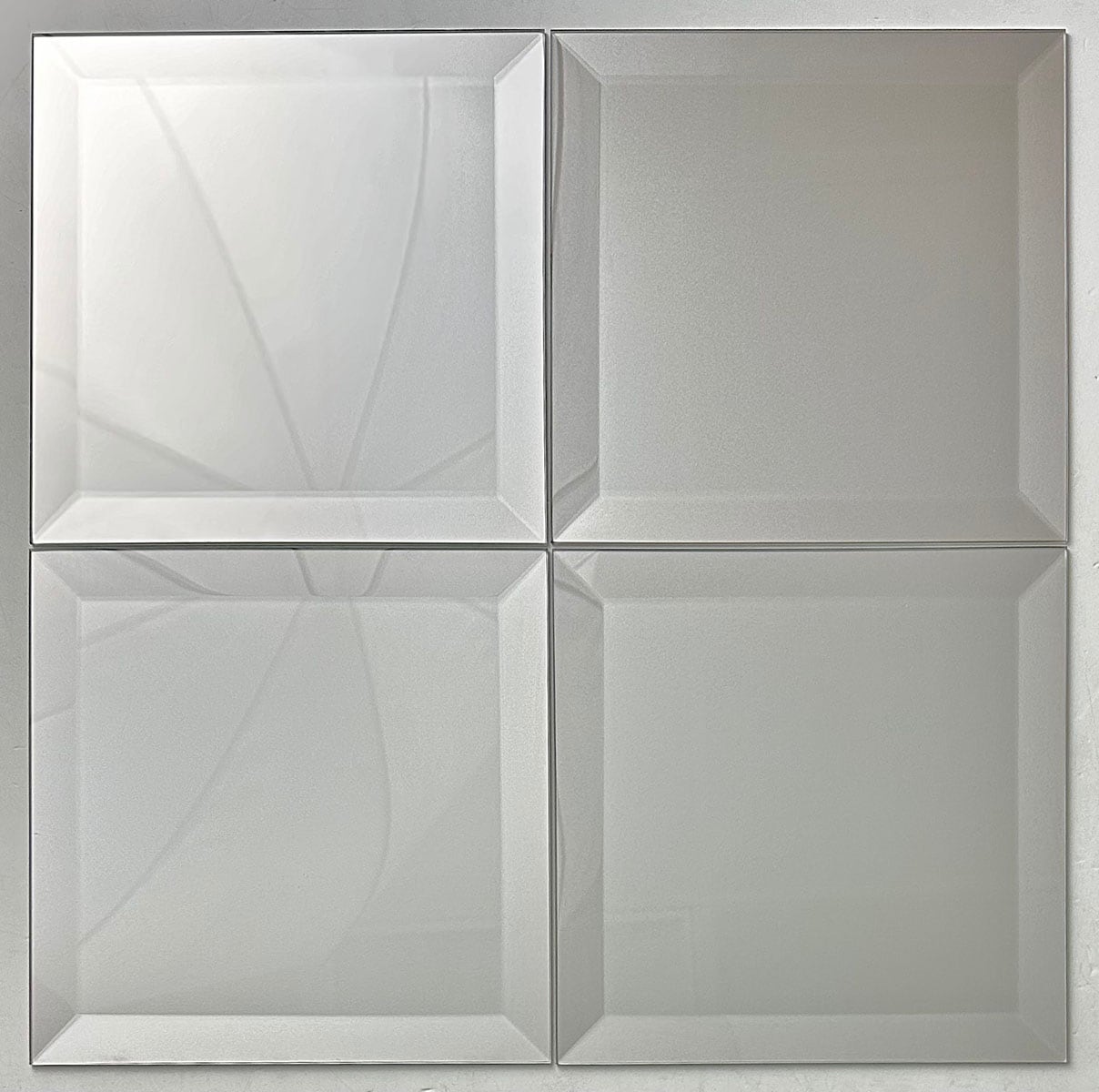 Abolos LWSFEG0808-JO Frosted Elegance Metallic gray 8-in x 8-in Glossy Glass Standard Wall Tile ( 16-sq ft Carton )
