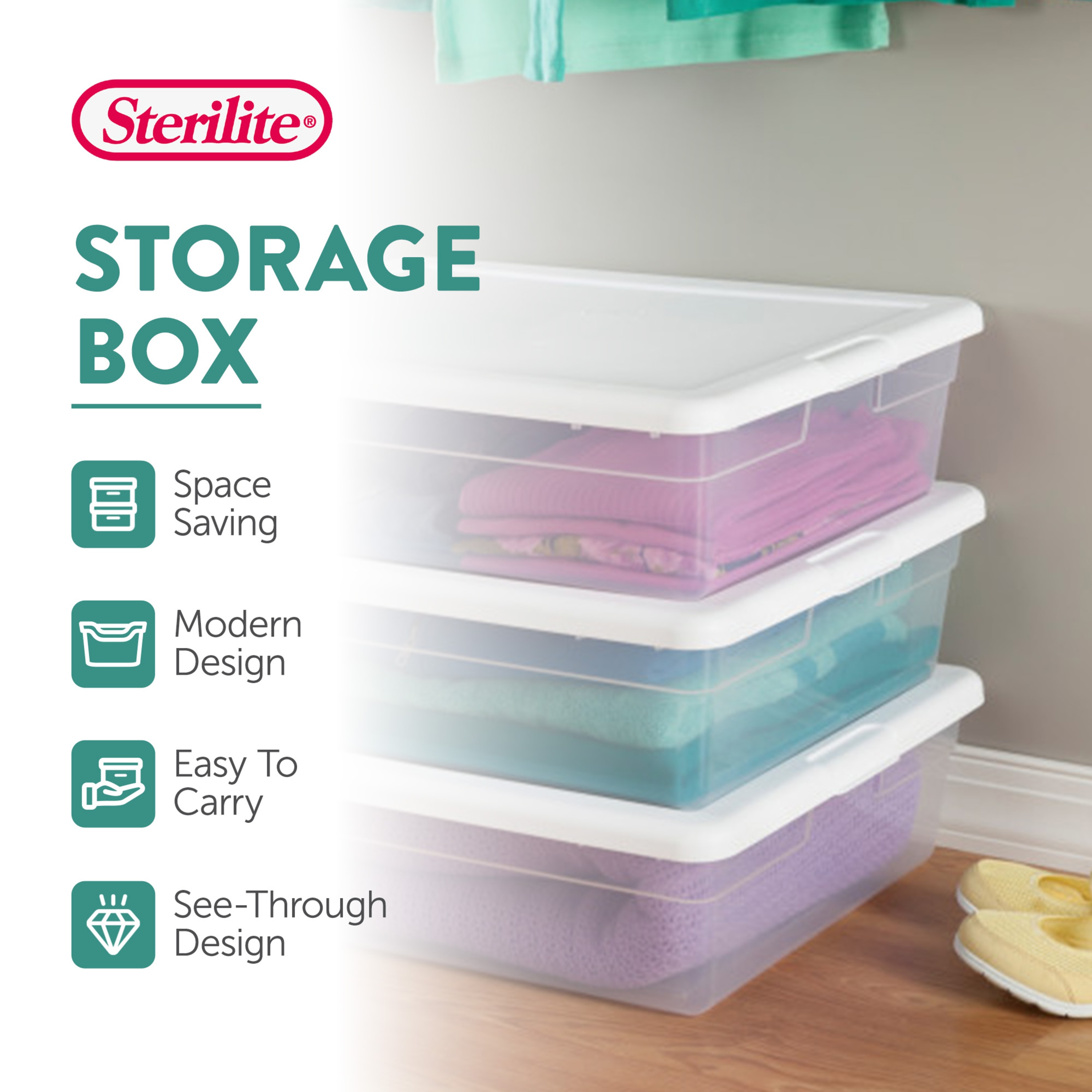 Sterilite 48034 Plastic-Storage-Totes - View #4