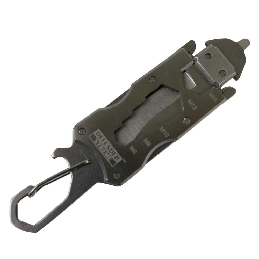 Shelter SLTR5410  13588 Defender Xtreme Mini Pocket EDC Survival Tactical Multi Functional Knives, Silver