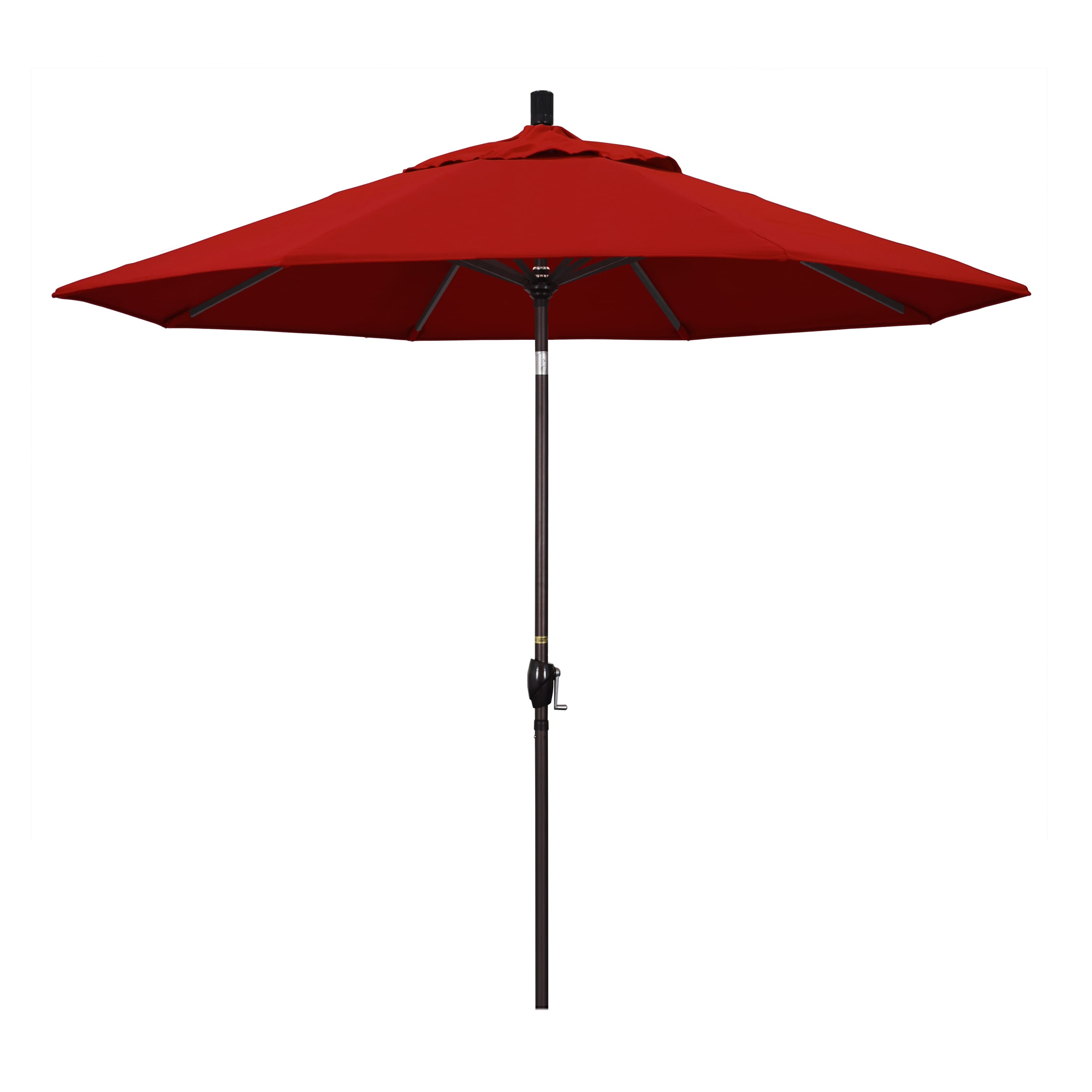 California Umbrella GSPT908117-5403 9-ft Aluminum Red Push-button Tilt Market Patio Umbrella