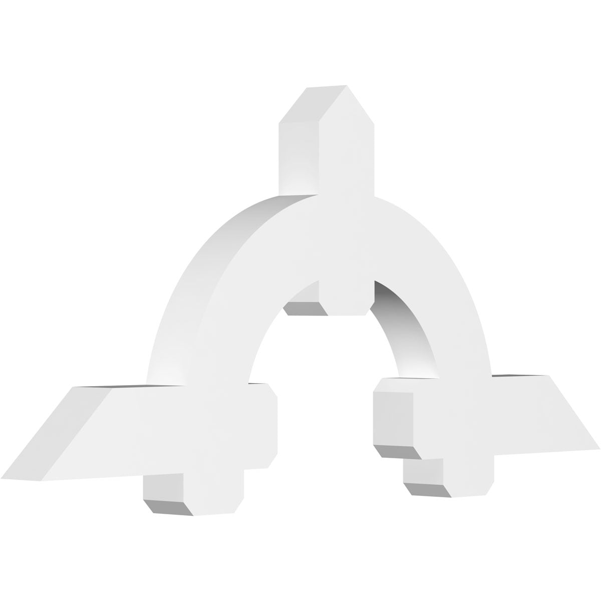Ekena Millwork GBP060X28X0406ERI00 Ericson White PVC Gable bracket