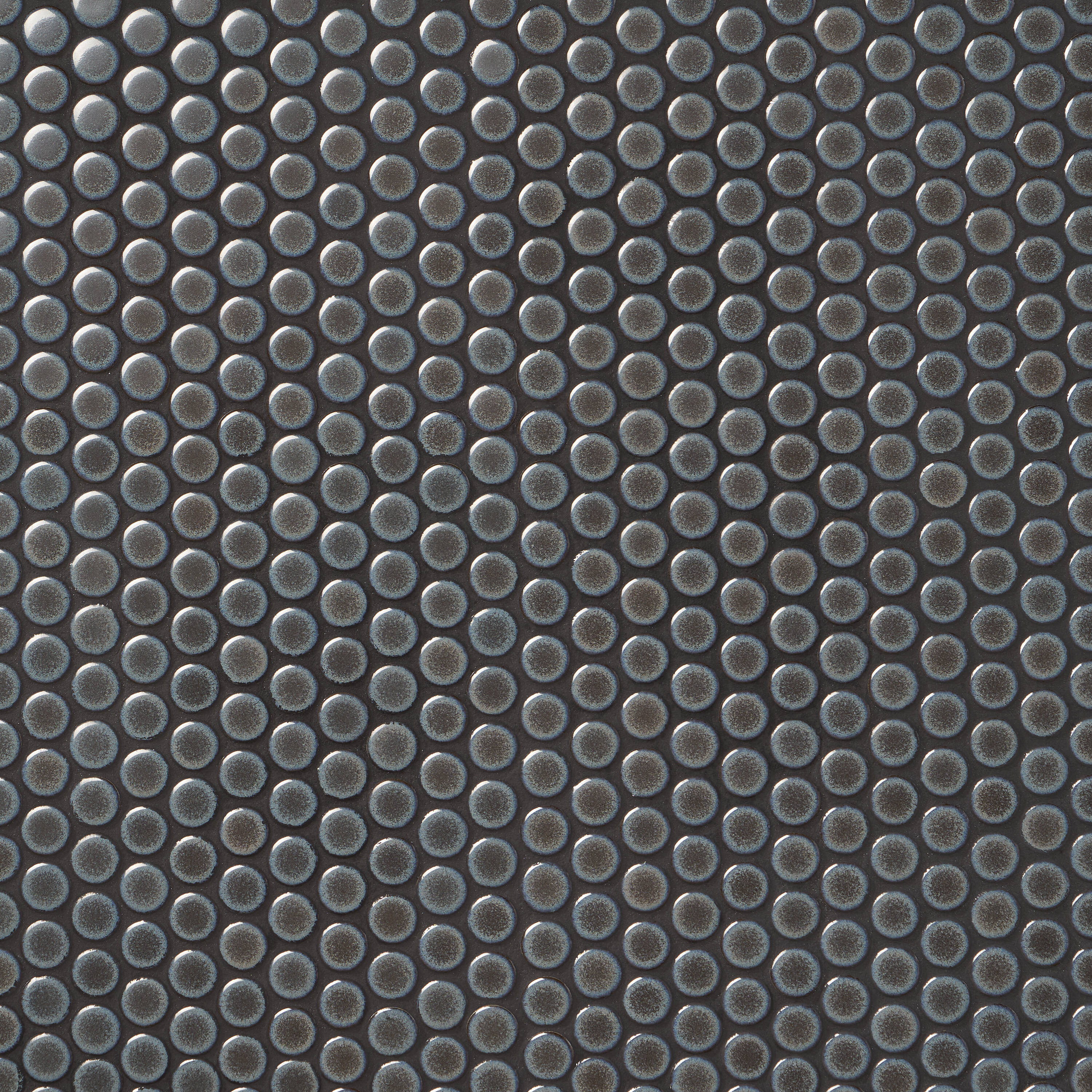 Artmore Tile EXT3RD100976 Jubilee Gray 12-in x 12-in Polished Porcelain Penny Mosaic Floor and Wall Tile (1.11-sq. ft/ Piece)