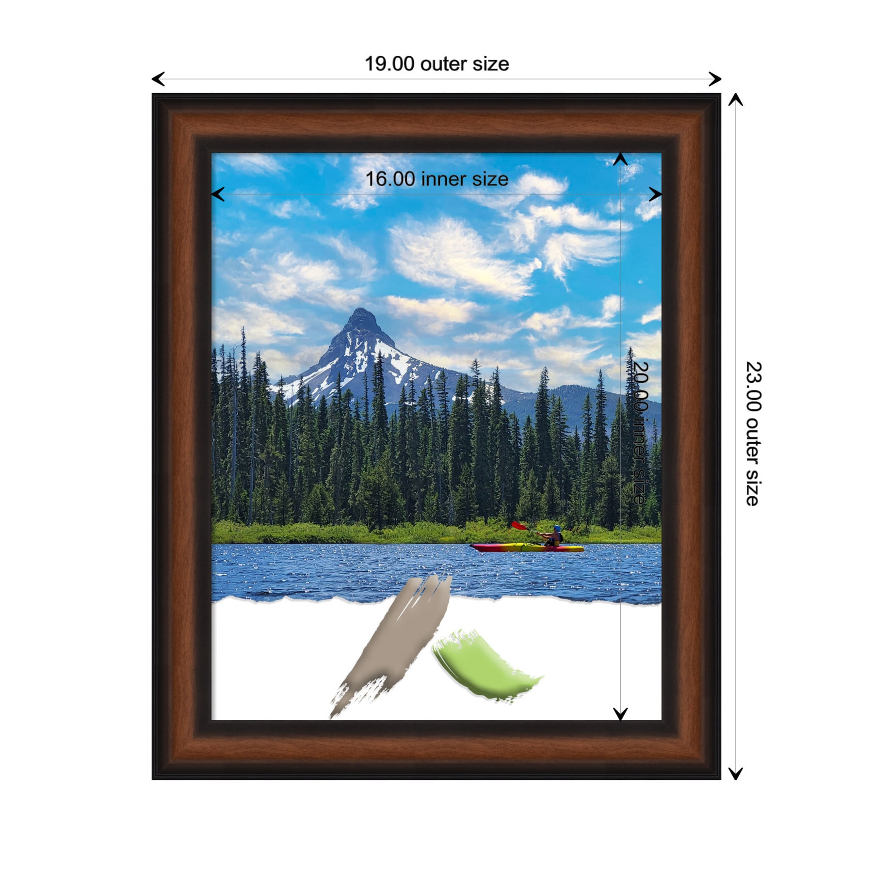 Yale Walnut 16x20 Classic Wall Picture Frame