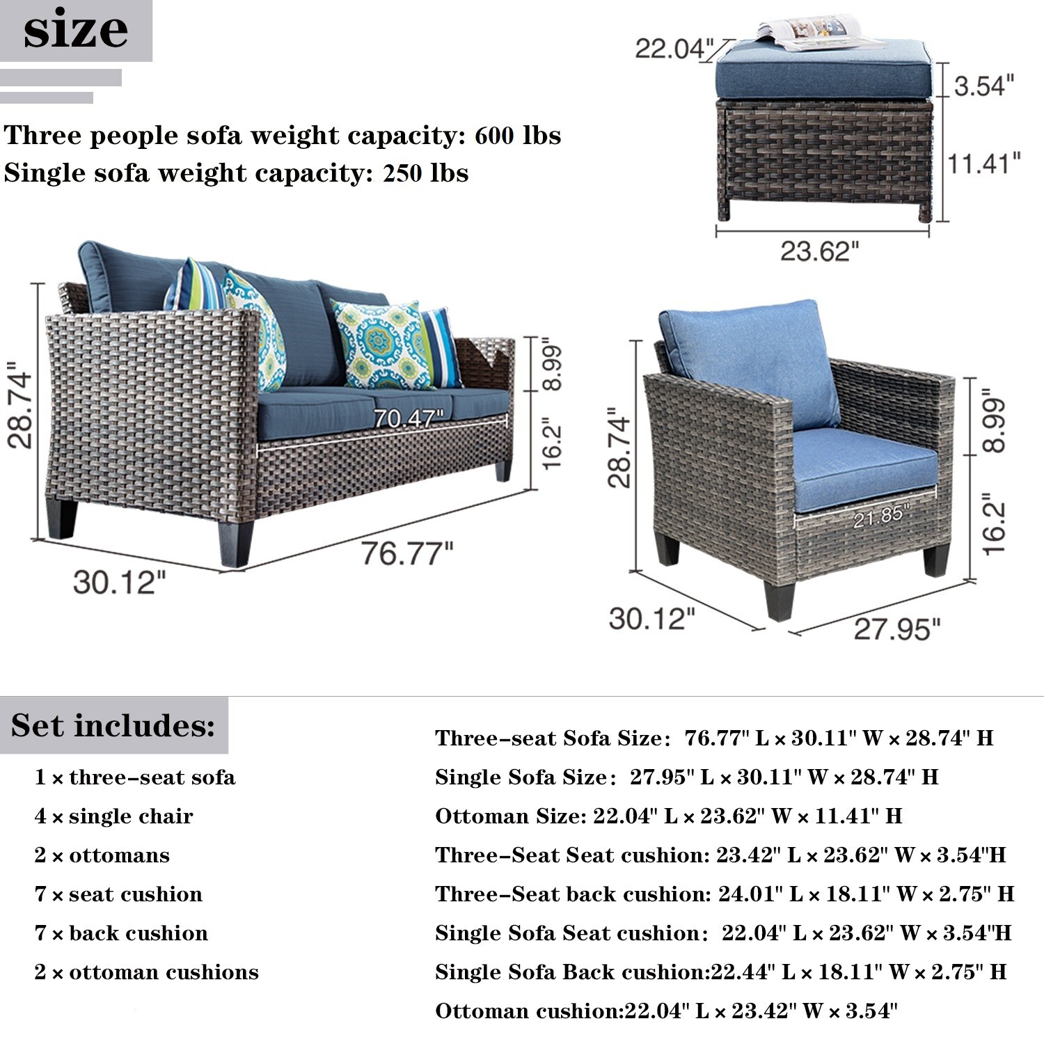 XIZZI XIGRS3073 Patio-Conversation-Sets - View #8