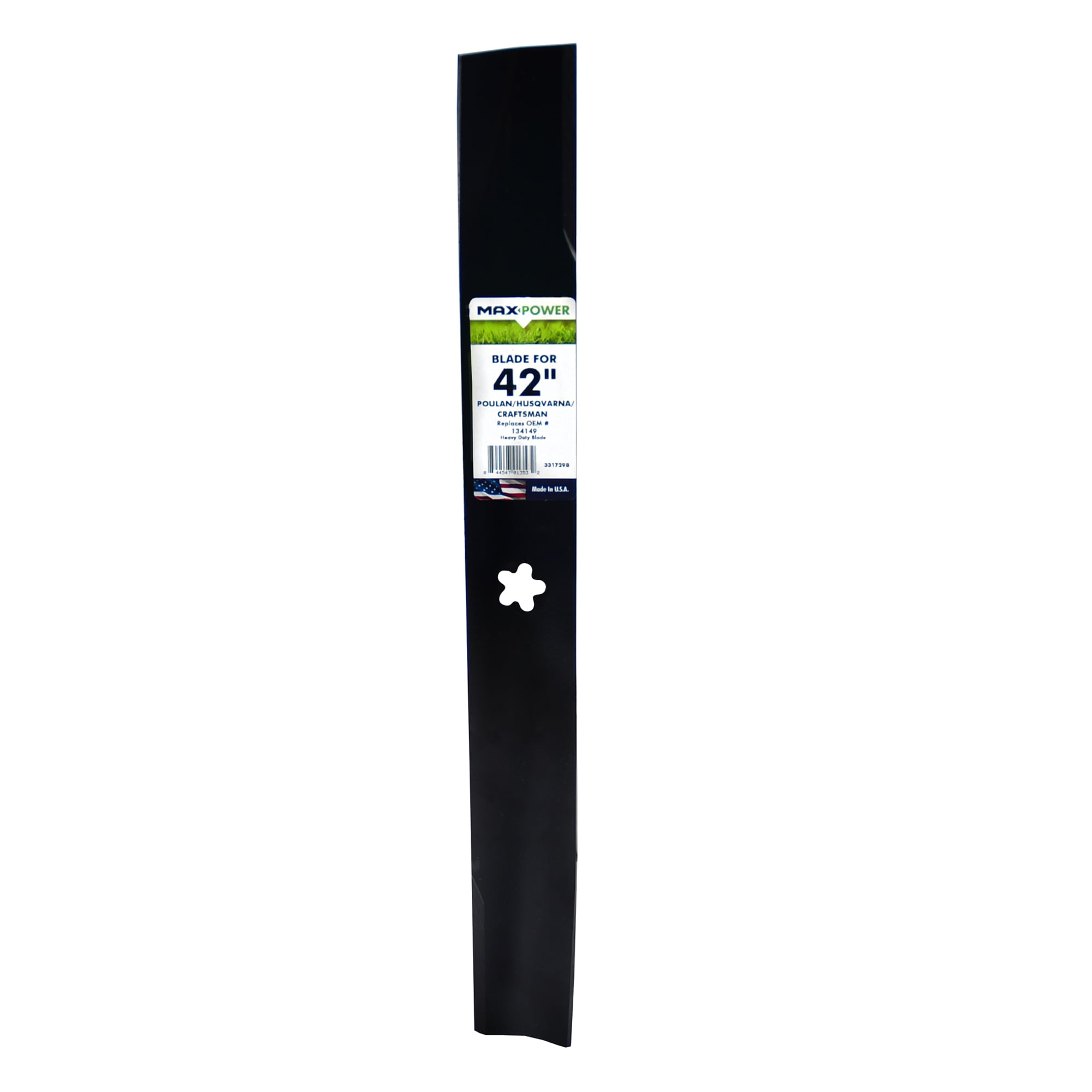MaxPower 331729B 42-in Deck Standard Mower Blade for Riding Lawn