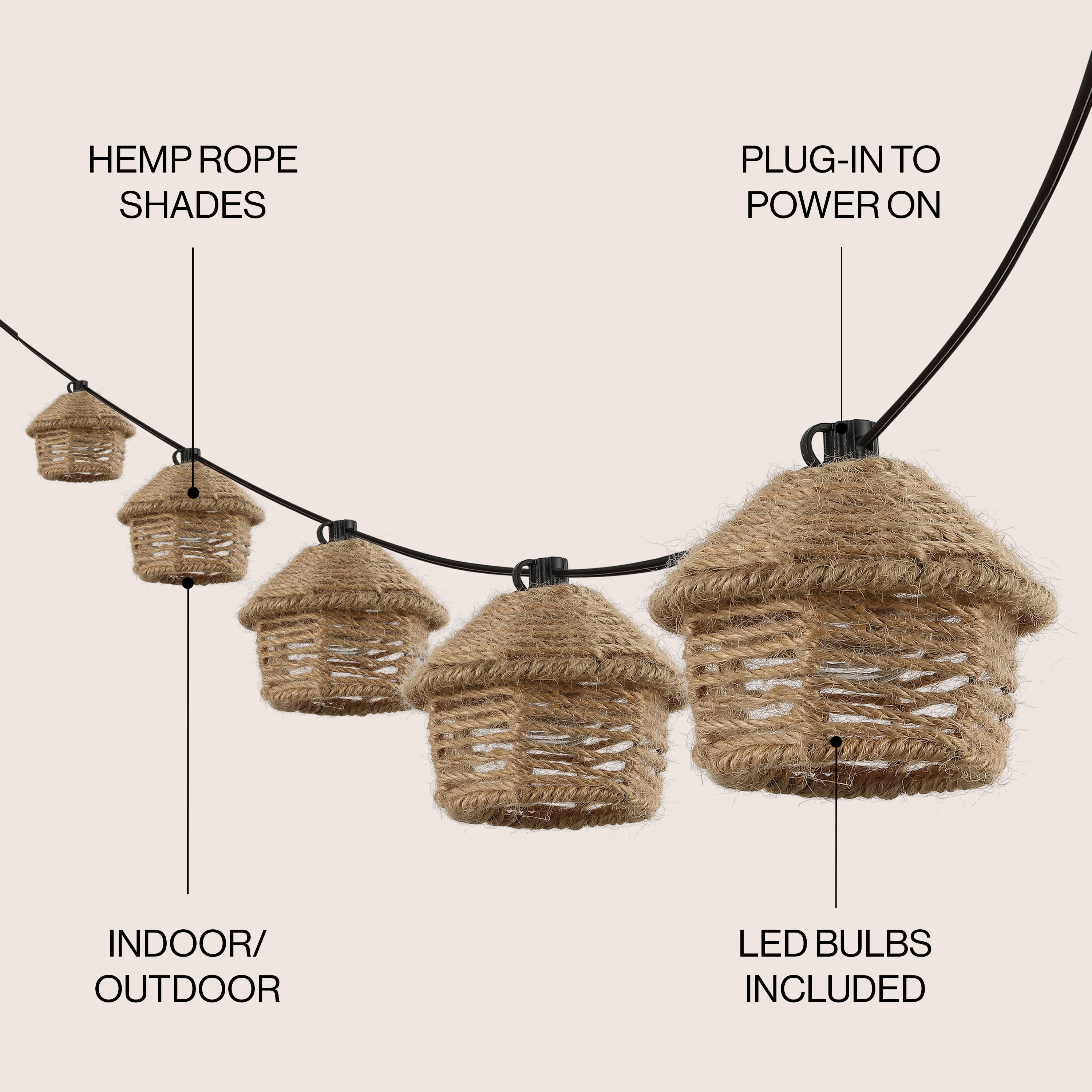 JONATHAN  Y JYL8709A Patio-String-Lights - View #2