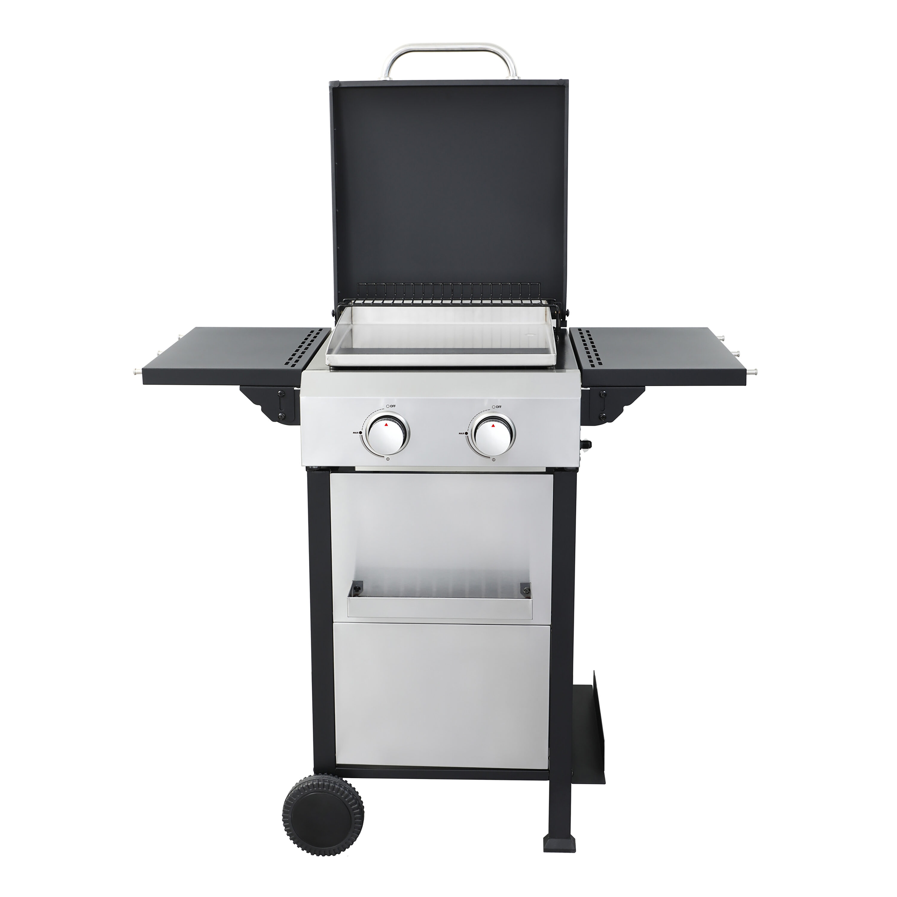 JJJ SLYKY8Q5JY5 2-Burner Propane Gas BBQ Grill Black And Silver 2 -Burner Liquid Propane Gas Grill