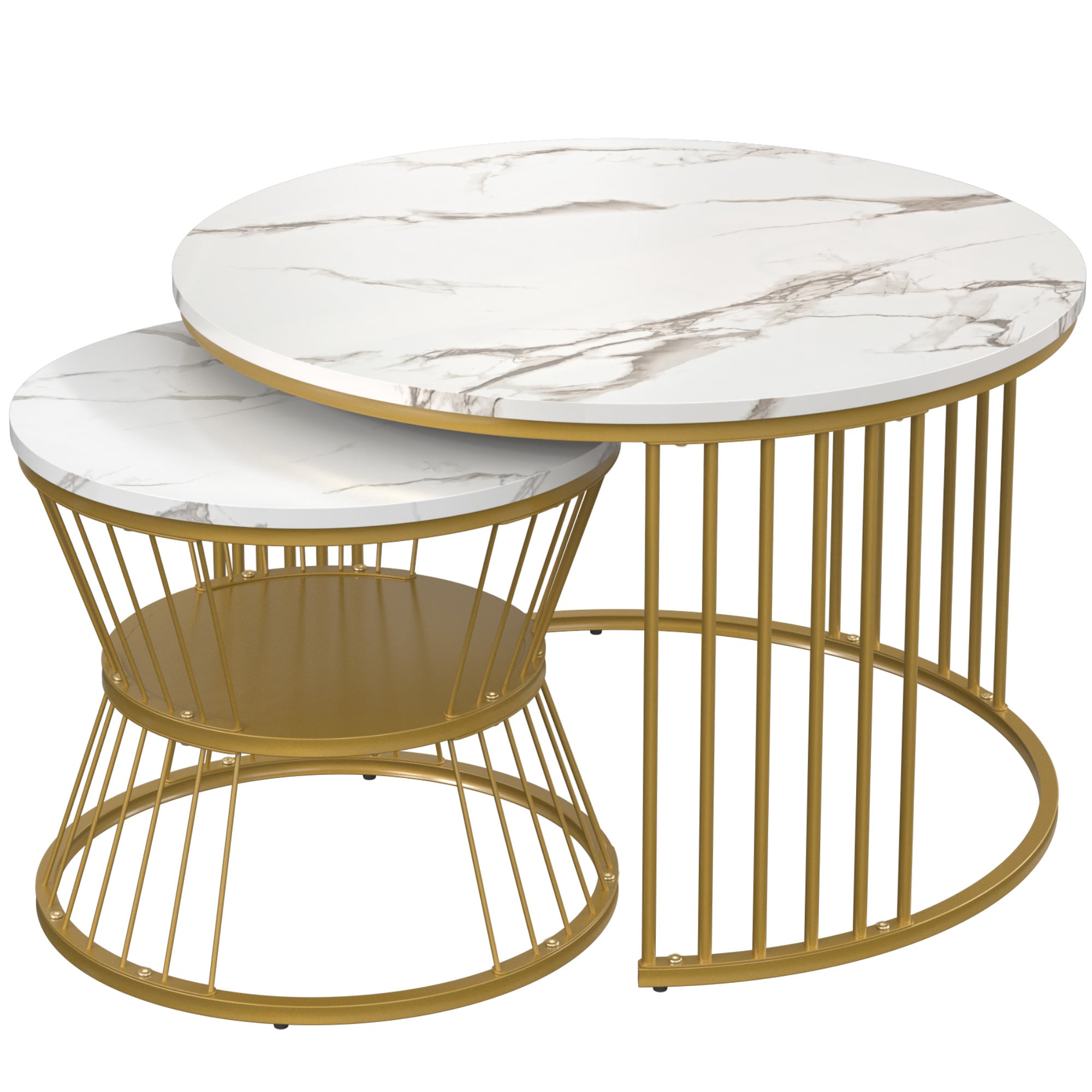  QTZ27B04-A-LW1 White MDF Modern Coffee Table with Storage