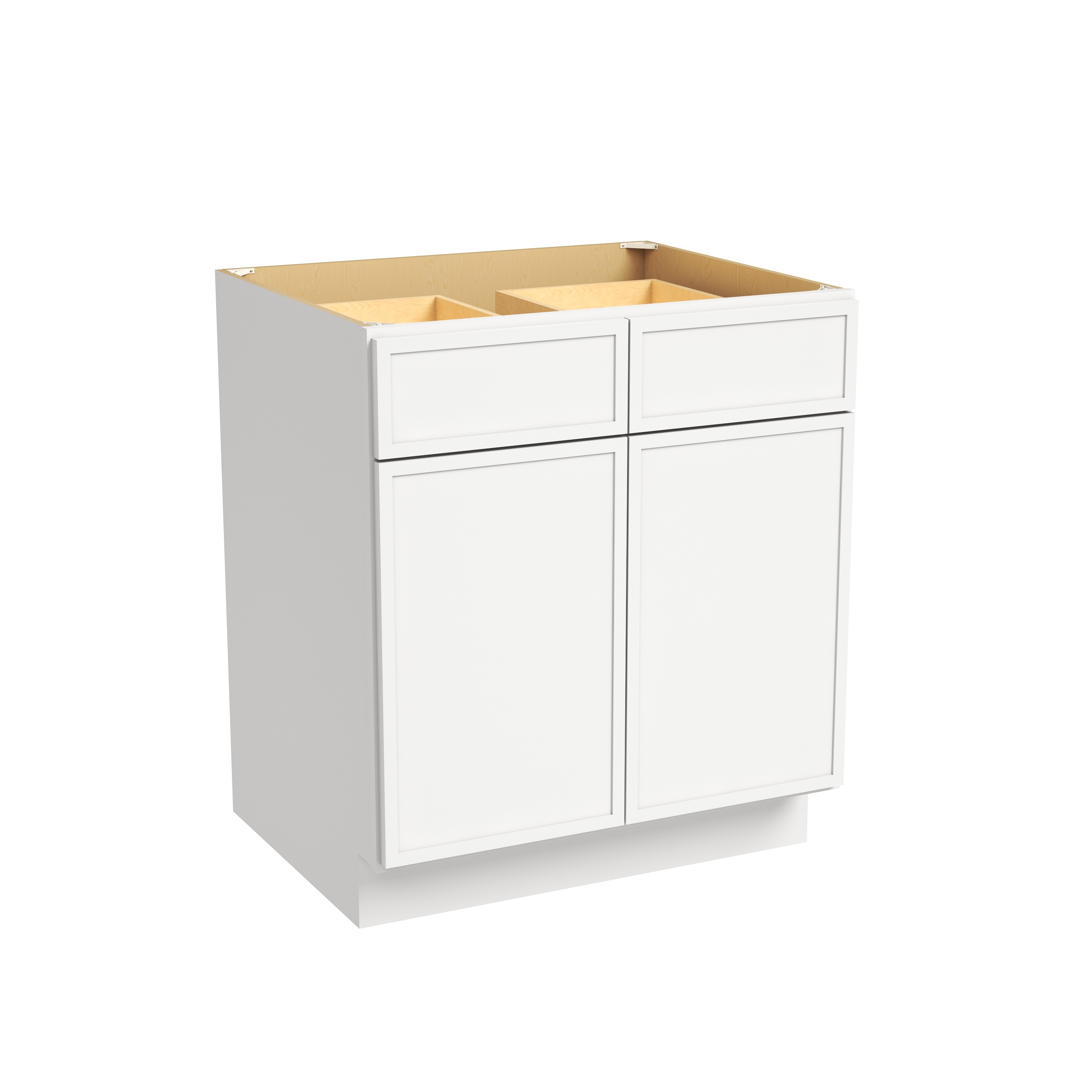 CASAINC 30-in W x 34.5-in H x 24-in D Dove White Ready to Assemble (RTA) Plywood Floor Base Kitchen Cabinet Slim Shaker