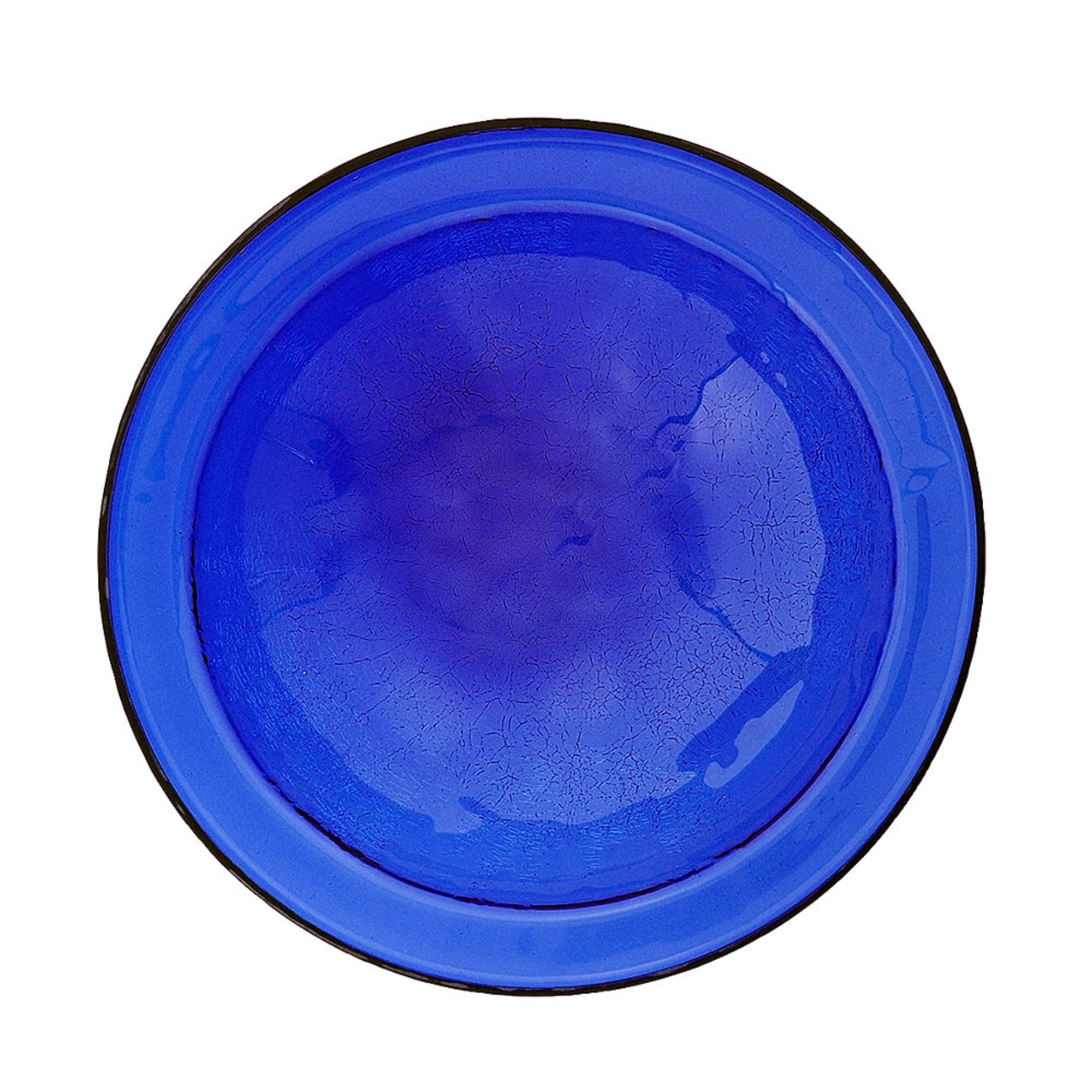 ACHLA Designs CGB-01CB 3-in H Blue Glass Birdbath bowl