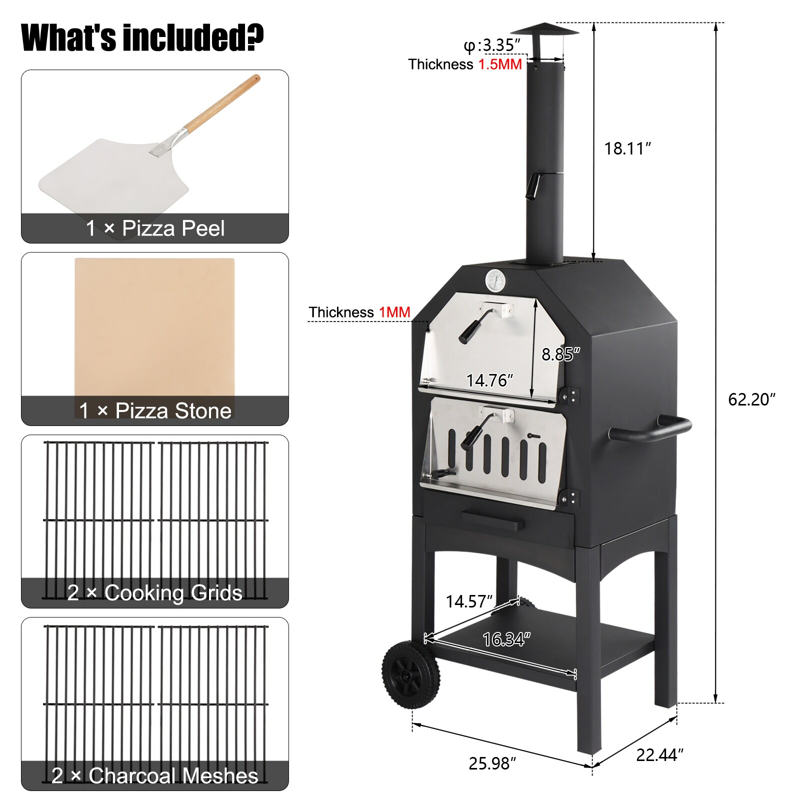 Winado LO1G57000440 Charcoal-Grills - View #2
