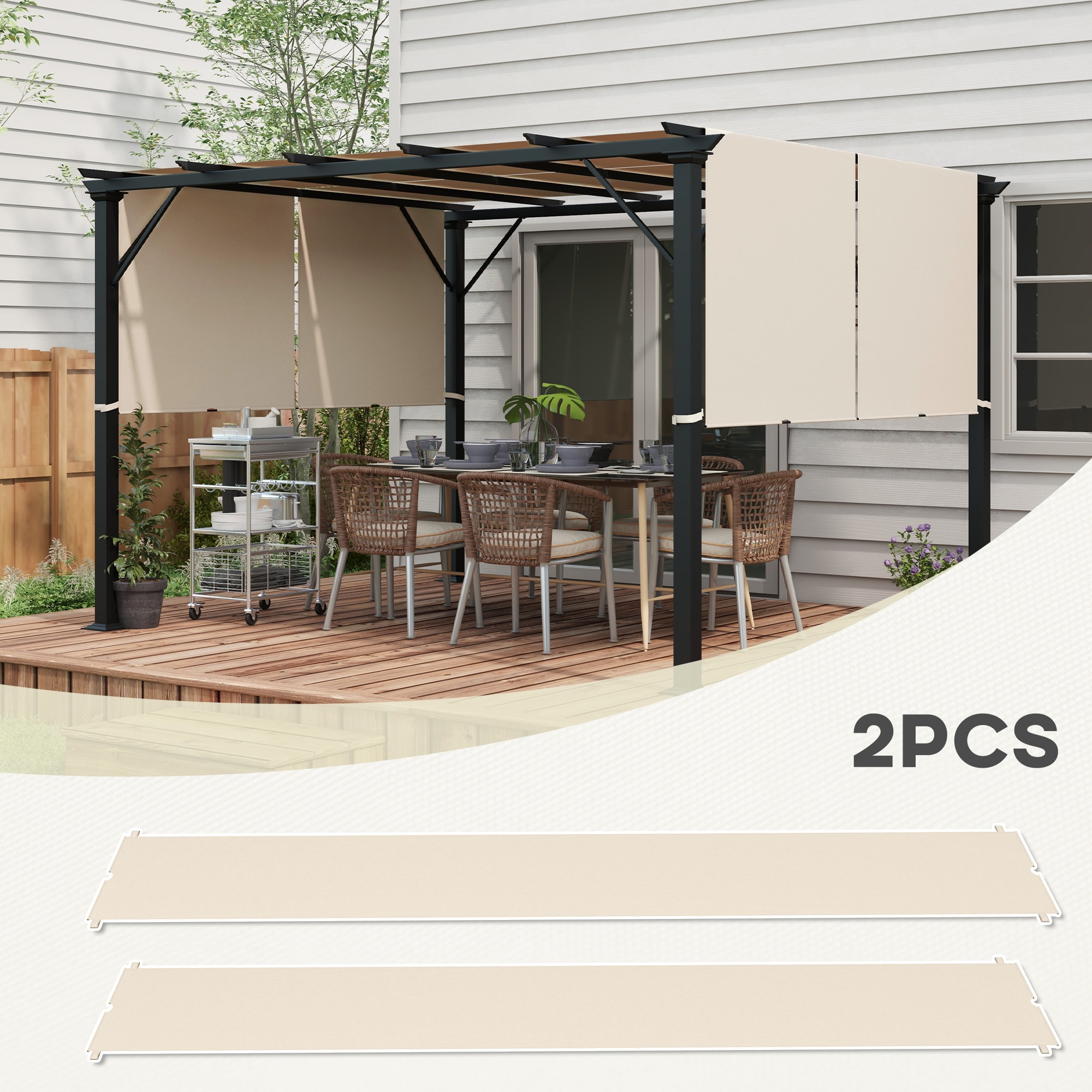 Outsunny 84C-492V01KK Wood-Resin-Gazebos - View #9