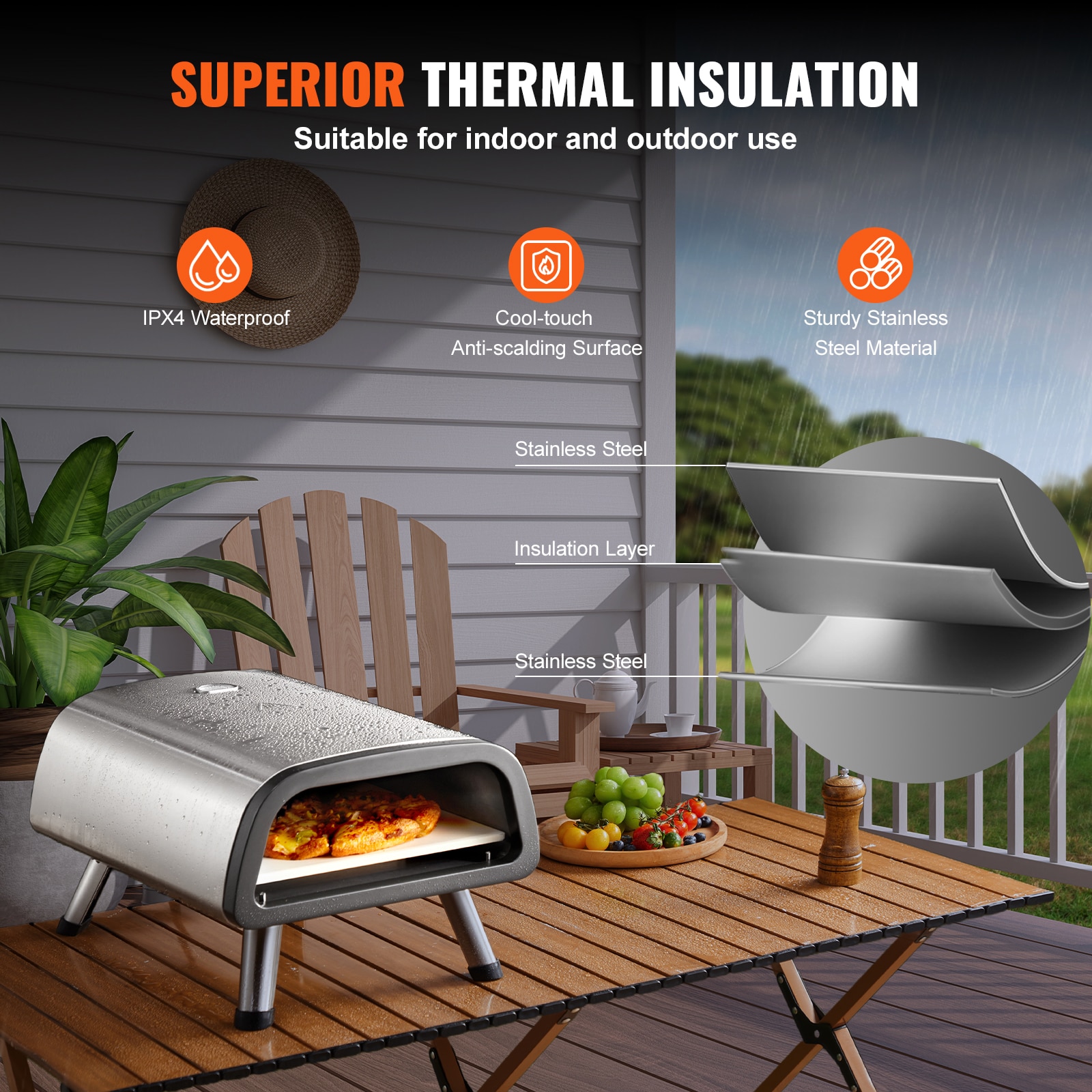 VEVOR SCGDKTMSDPSL06328V1 Outdoor-Pizza-Ovens - View #6